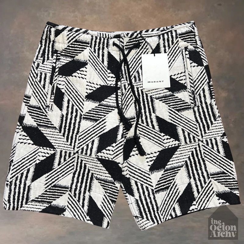 Isabel Marant Isabel Marant Felian Jacquard Shorts Black/Off White New Size US 36 / EU 52 - 1 Thumbnail
