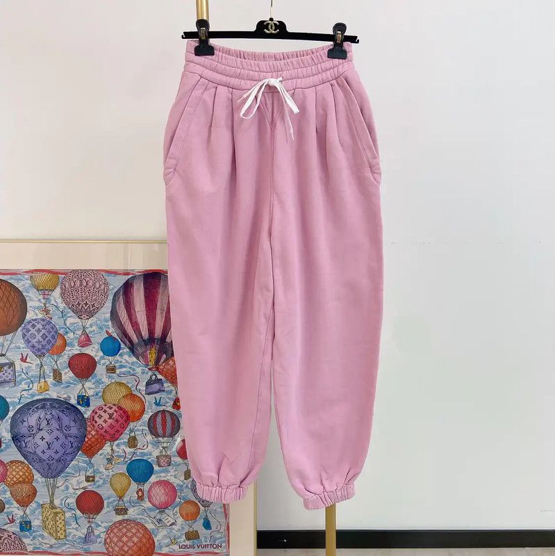 Miu Miu Miu Miu Pink Cotton Casual Pants for Women 0089 Size 23" - 1 Thumbnail