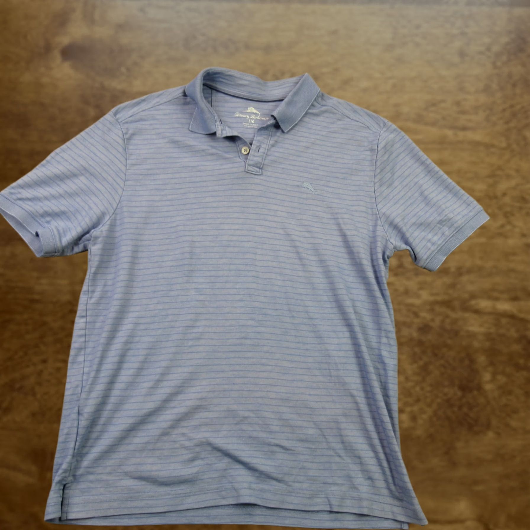Tommy Bahama Tommy Bahama Shirt Mens L Golf Polo Hawaiian Short Sleeve Striped Blue Size US L / EU 52-54 / 3 - 1 Thumbnail