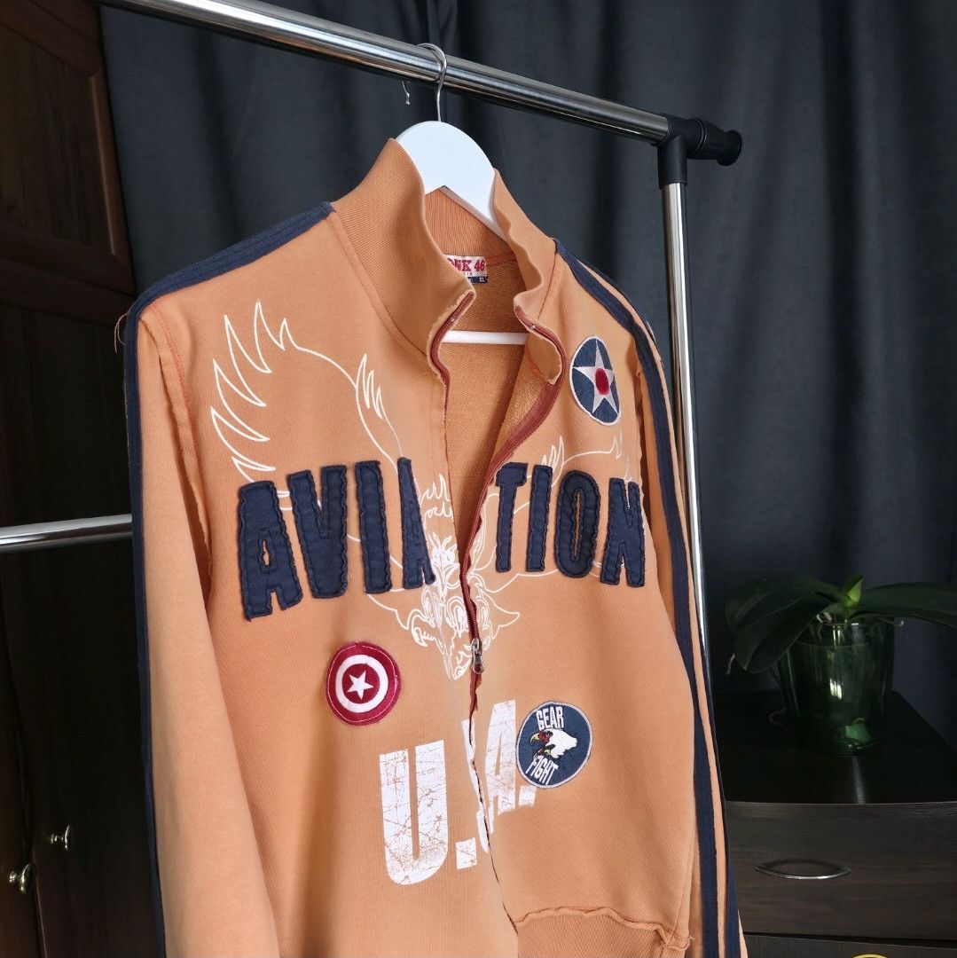 Vintage Vintage JONK 46 Aviation Track Jacket Y2K Italian Design Size XL / US 12-14 / IT 48-50 - 2 Thumbnail