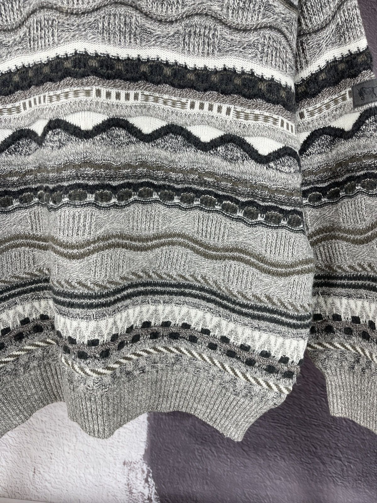 Designer × Vintage Meremma Coogi style vintage grey cable knitted sweater Size US L / EU 52-54 / 3 - 6 Thumbnail