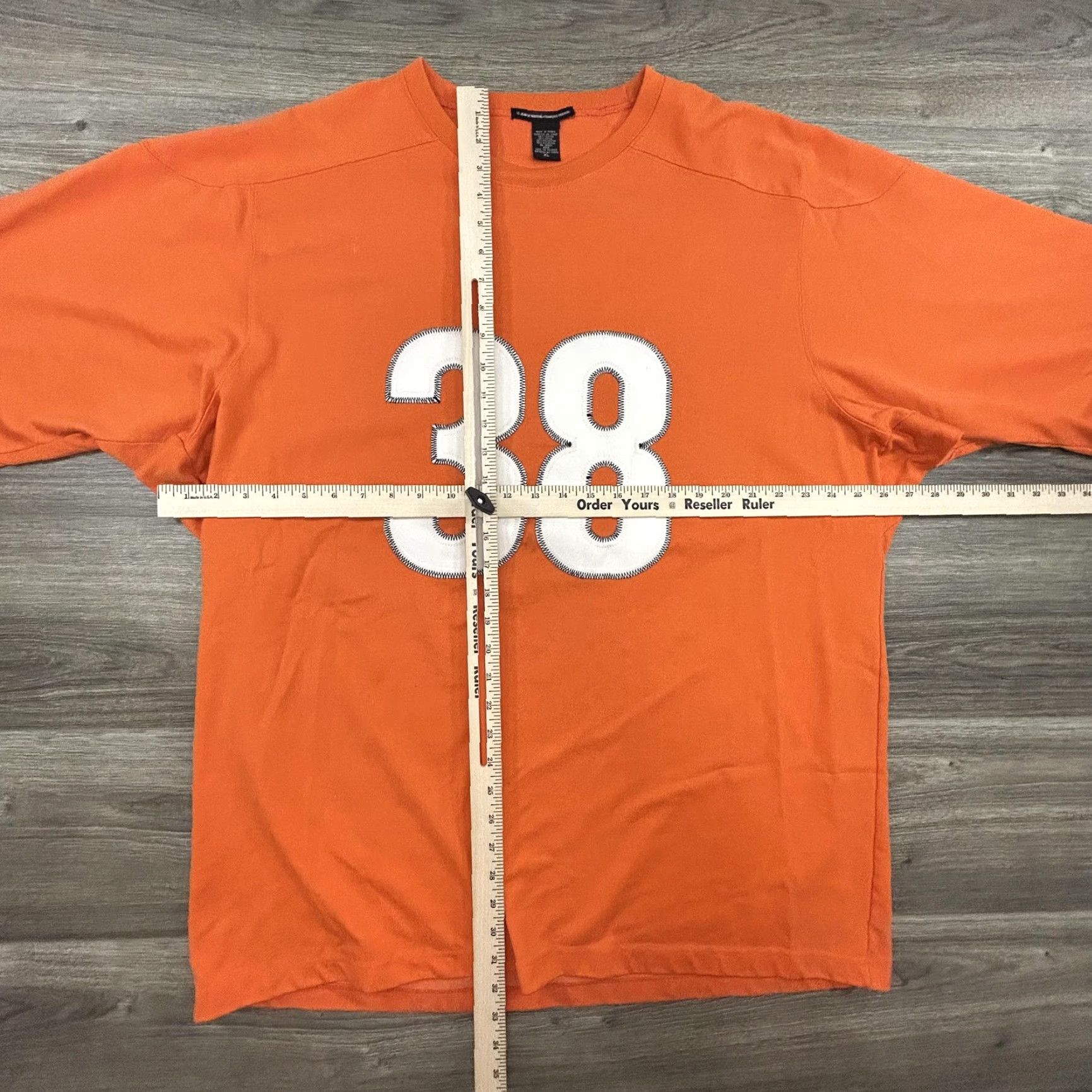 Vintage VINTAGE Marithé François Girbaud Shirt Mens XL Orange 38 Double Sided Graphic Jersey Y2K 90s Crew Neck Short Sleeve Graphic Print Size US XL / EU 56 / 4 - 5 Thumbnail