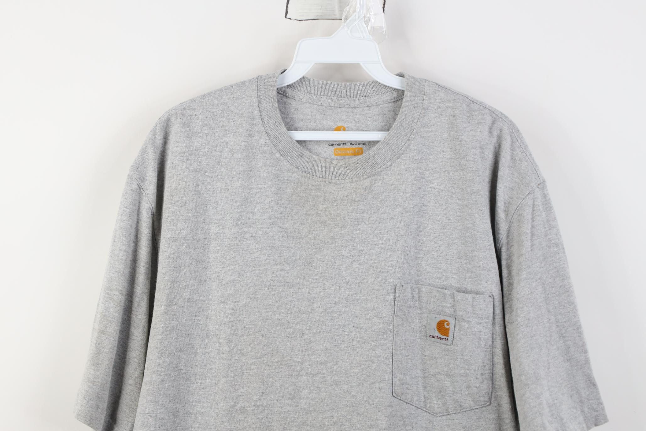 Carhartt Y2K Carhartt Heavyweight Pocket T-Shirt Heather Gray Size US L / EU 52-54 / 3 - 2 Thumbnail