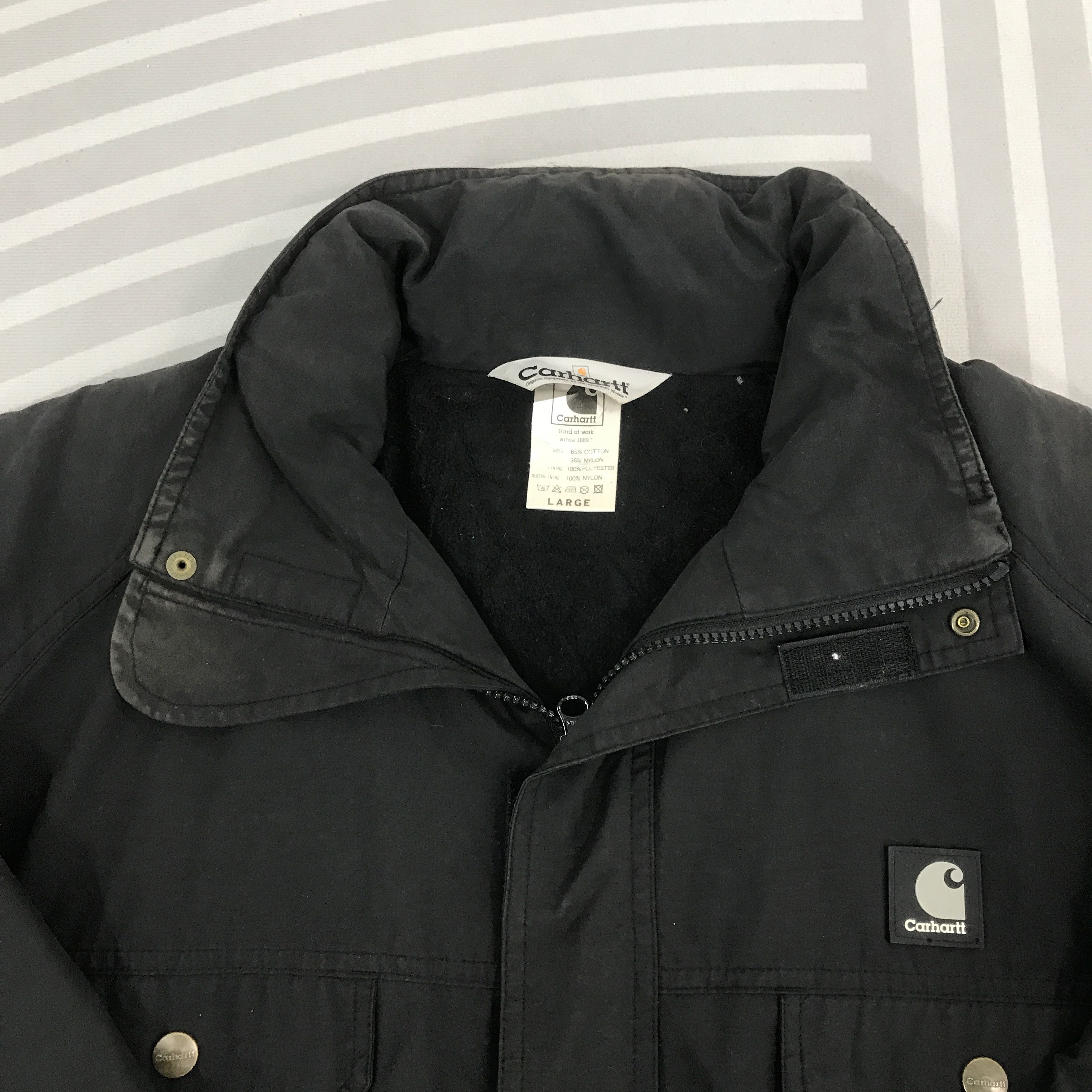 Carhartt × Vintage Vintage Carharrt black faded Jacket Size US L / EU 52-54 / 3 - 8 Thumbnail