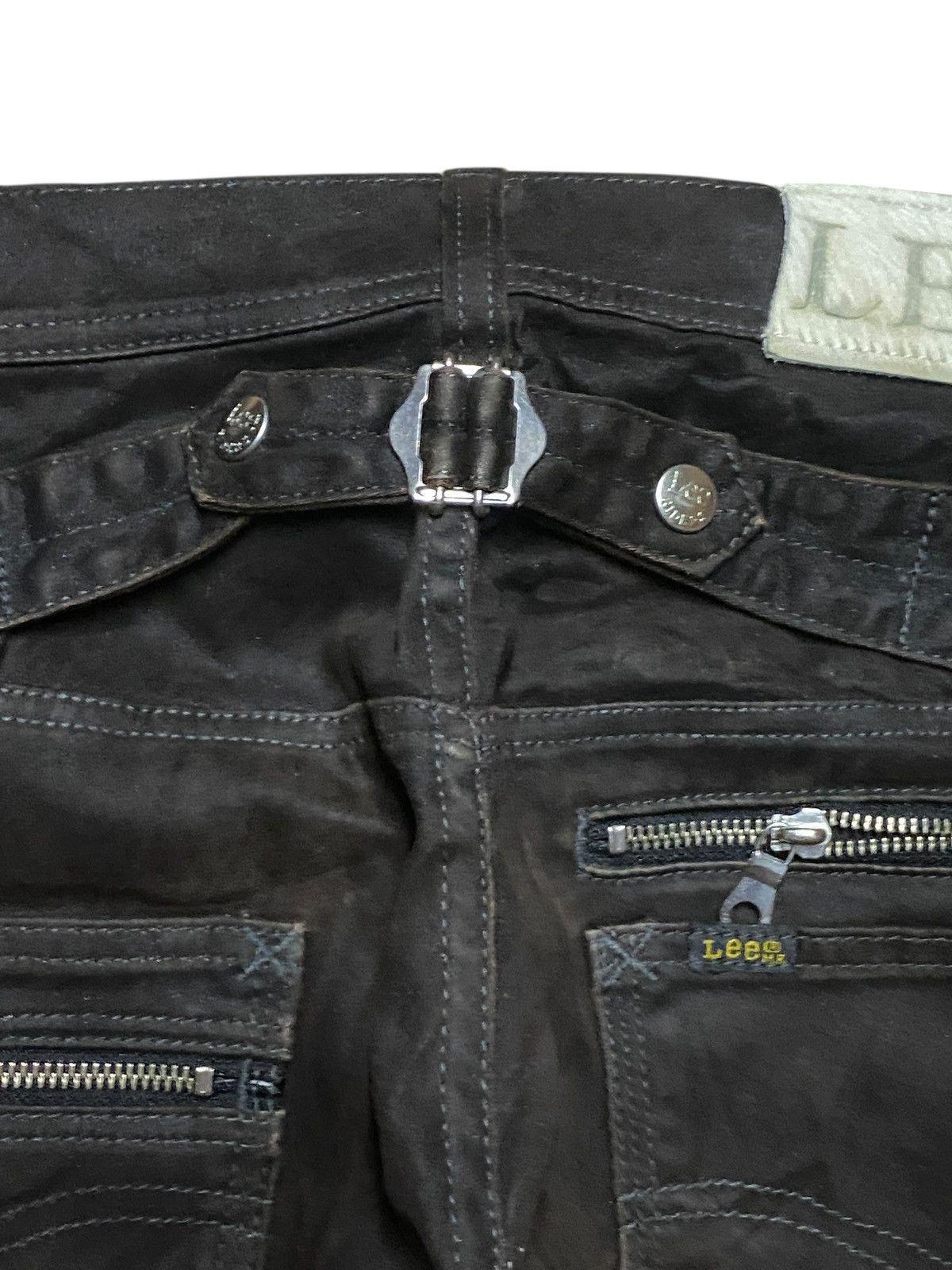 Lee × Number (N)ine Lee Riders Zipper Buckle Back Double Knee Skinny Jeans Size US 30 / EU 46 - 10 Thumbnail