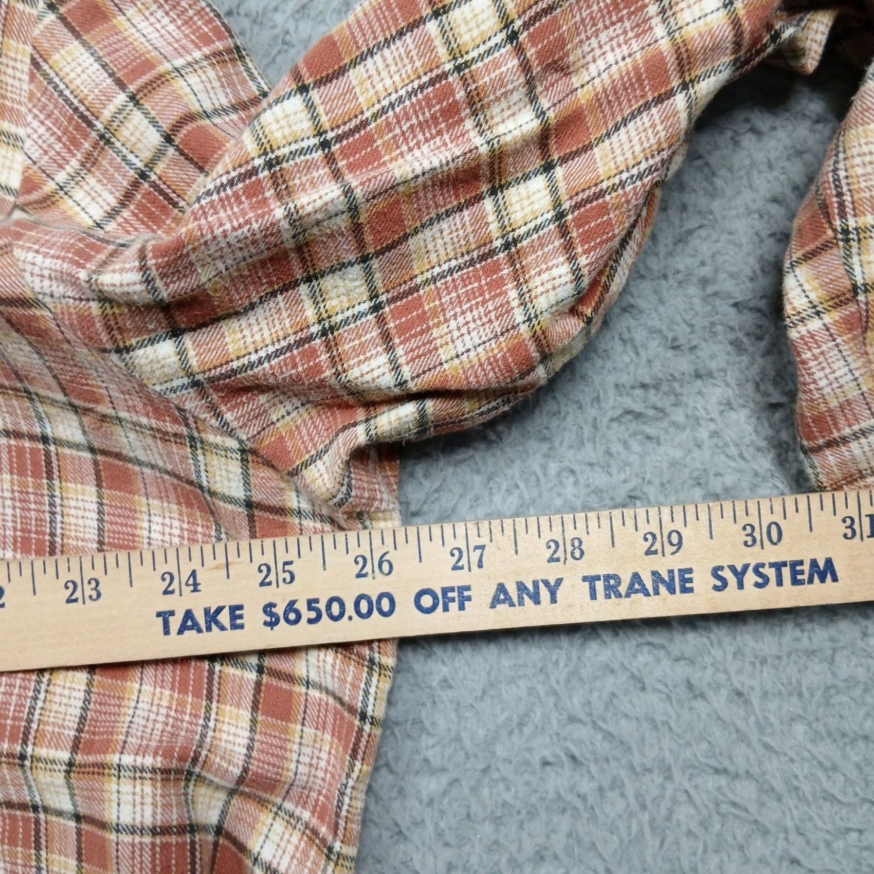 Vintage Big Rock Canyon Shirt Plaid Flannel Long Sleeve Cotton Brown Tan Men's 3XL Size US XXL / EU 58 / 5 - 5 Thumbnail