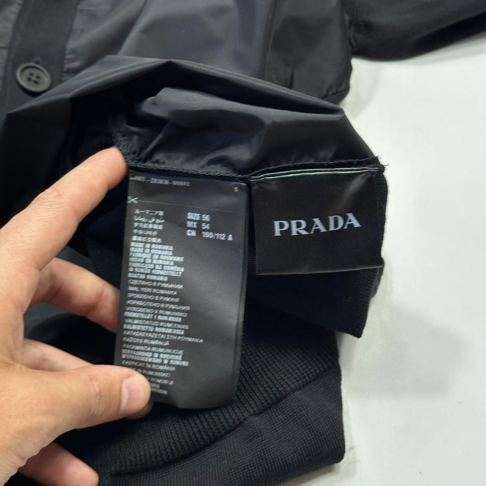 Prada Prada 2014 Red Tab Black Nylon Panelled Cardigan IT56 L/XL Size US L / EU 52-54 / 3 - 5 Thumbnail