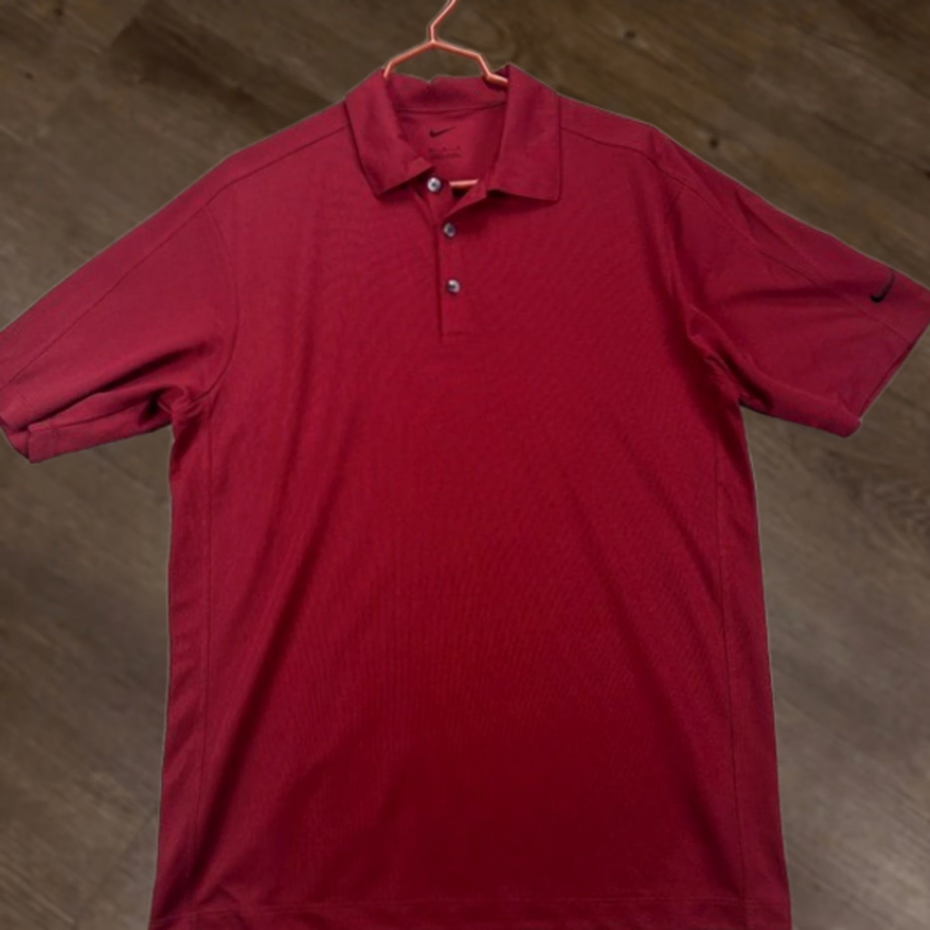 Nike Nike Golf Polo Shirt Mens M Red Dri-FIT Wicking Performance Short Sleeve Embroidered Swoosh Size US M / EU 48-50 / 2 - 1 Thumbnail
