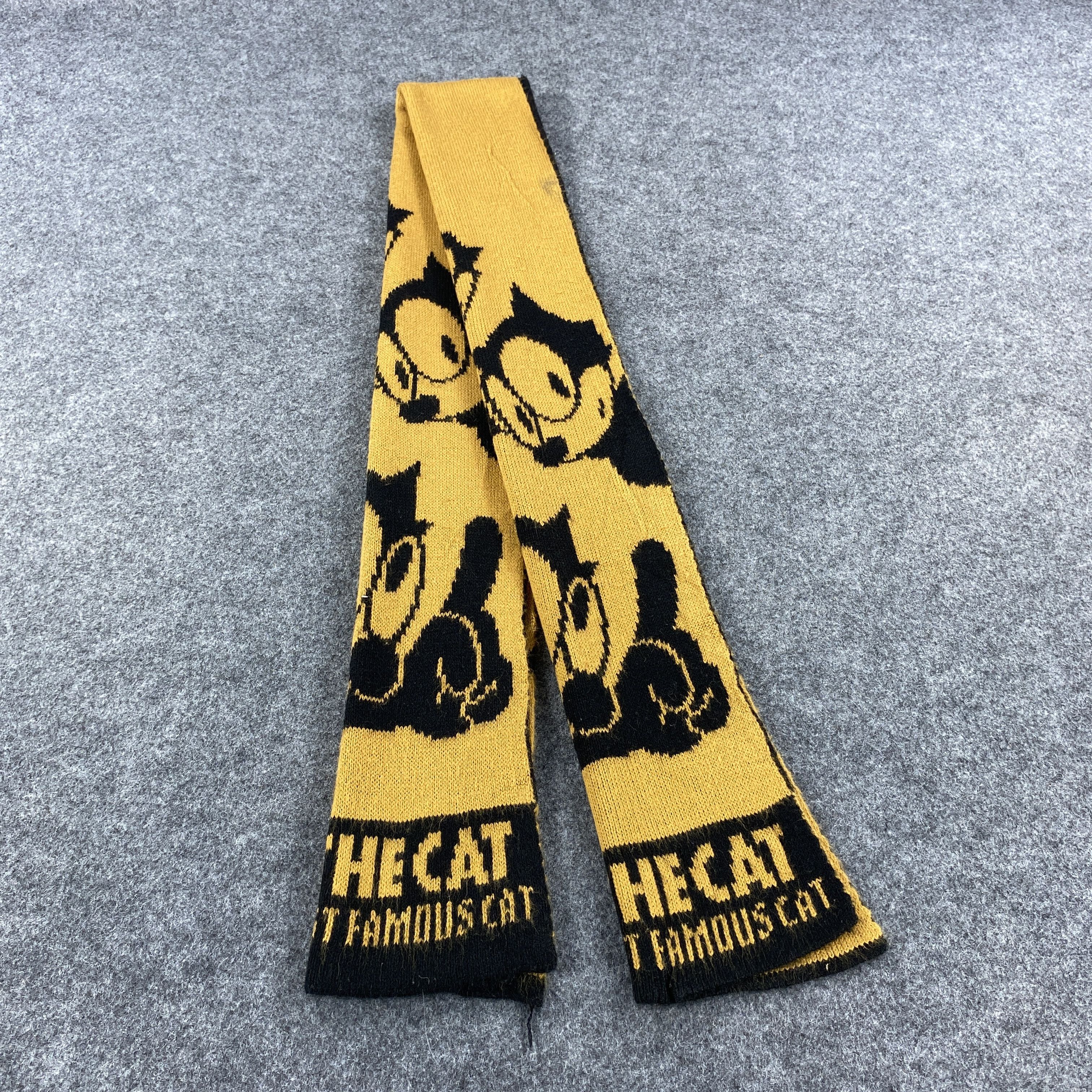 Vintage GF10631 Felix The Cat Scarf Neck Wear Muffler Nova Check Size ONE SIZE - 1 Thumbnail