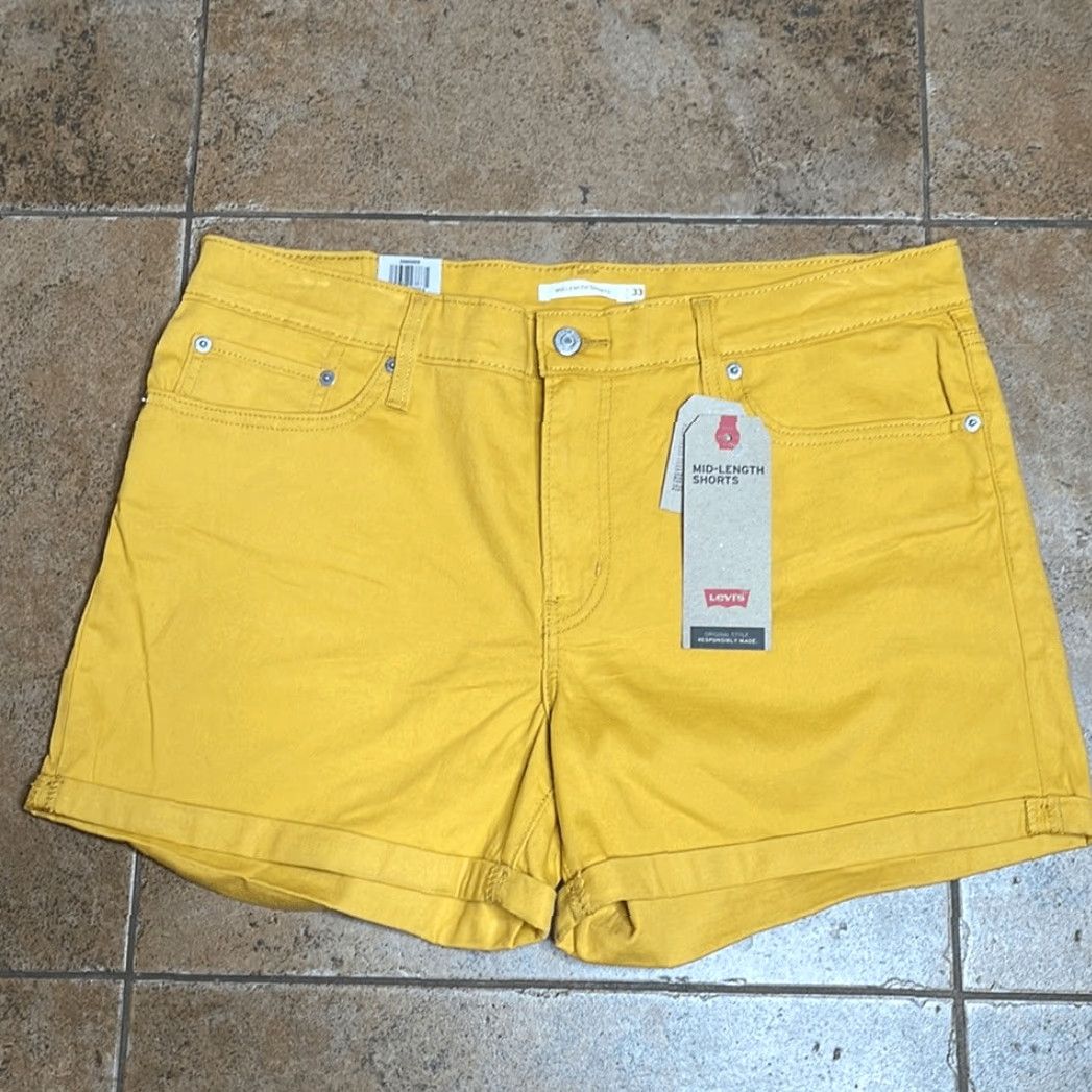 Levi's VINTAGE Levi's Shorts 501 High-Rise Cut-Off Frayed at Bottom Yellow Women's 33 Size 24" / US 00 / IT 34 - 3 Thumbnail