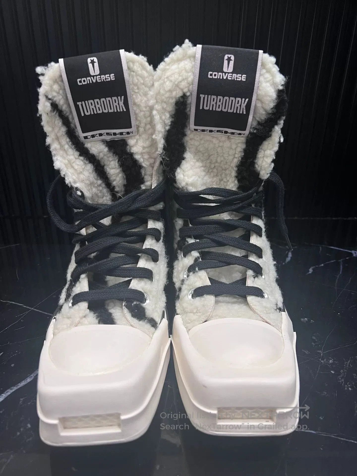 Rick Owens Drkshdw rick owens converse zebra high-top sneakers. Size US 5 / EU 37 - 1 Thumbnail