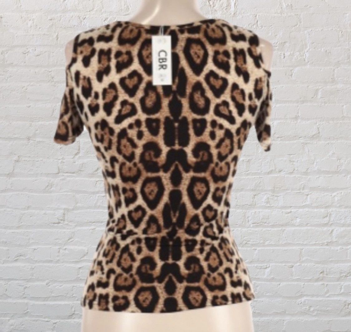 Other COLD SHOULDER SHOE TIE FRONT LEOPARD ANIMAL PRINT TOP Size M / US 6-8 / IT 42-44 - 9 Thumbnail