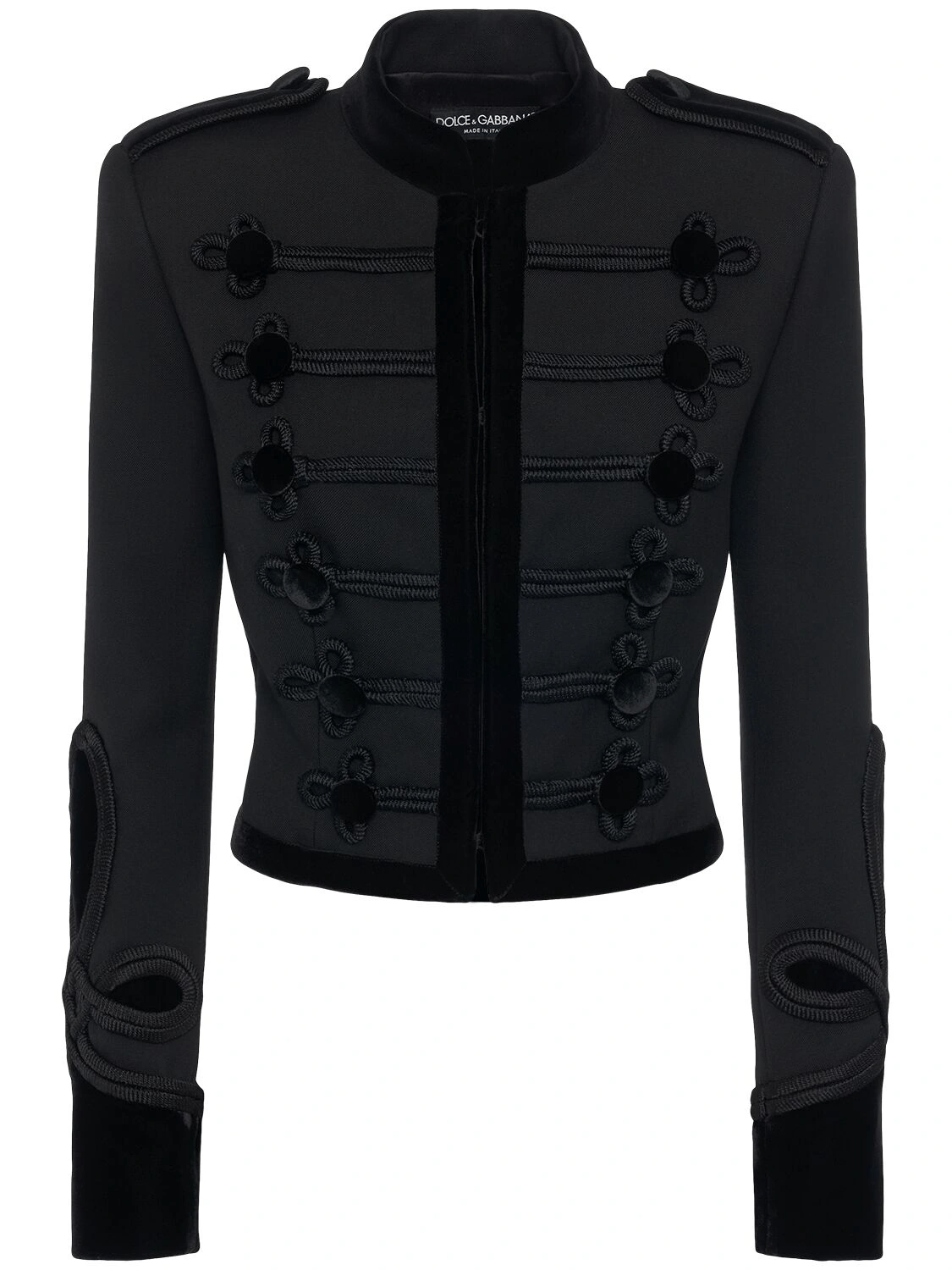 Dolce & Gabbana DOLCE&GABBANA Black Wool/Cotton Jacket New & Authentic Size ONE SIZE - 1 Thumbnail