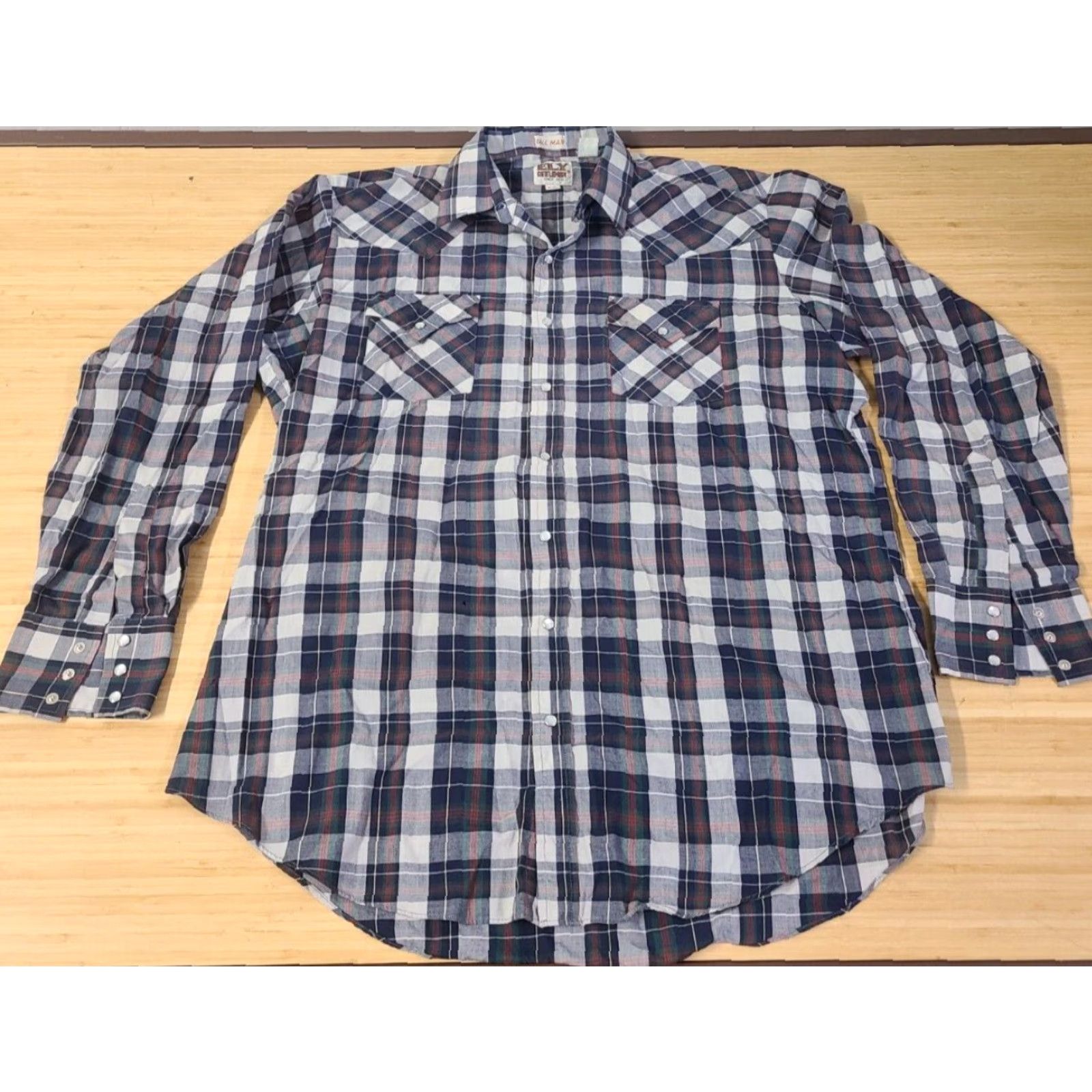 Vintage VINTAGE Ely Cattleman Shirt Western XLT Blue Chambray Long Sleeve Snap Pockets Size US XL / EU 56 / 4 - 2 Thumbnail