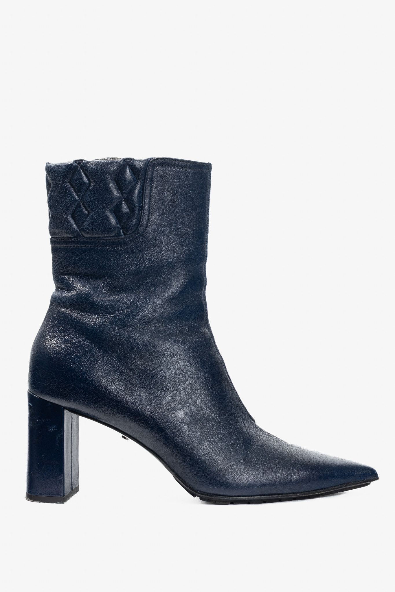 DOROTHEE SCHUMACHER Dorothee Schumacher Quilted Crackled-Leather Ankle Boots Size US 10.5 / IT 40.5 - 1 Thumbnail