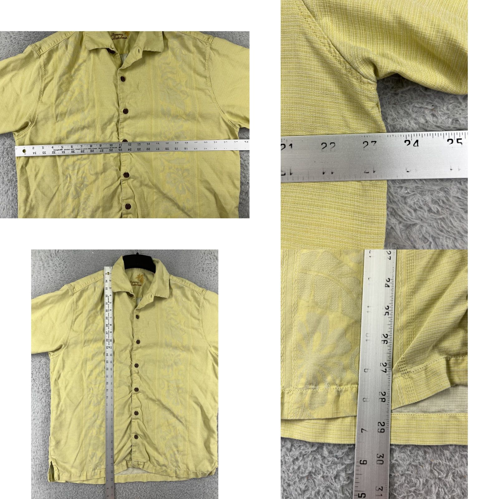 Tommy Bahama Tommy Bahama Shirt Men Large Black Yellow Floral Silk Button Up Resort Mens Size US L / EU 52-54 / 3 - 8 Thumbnail