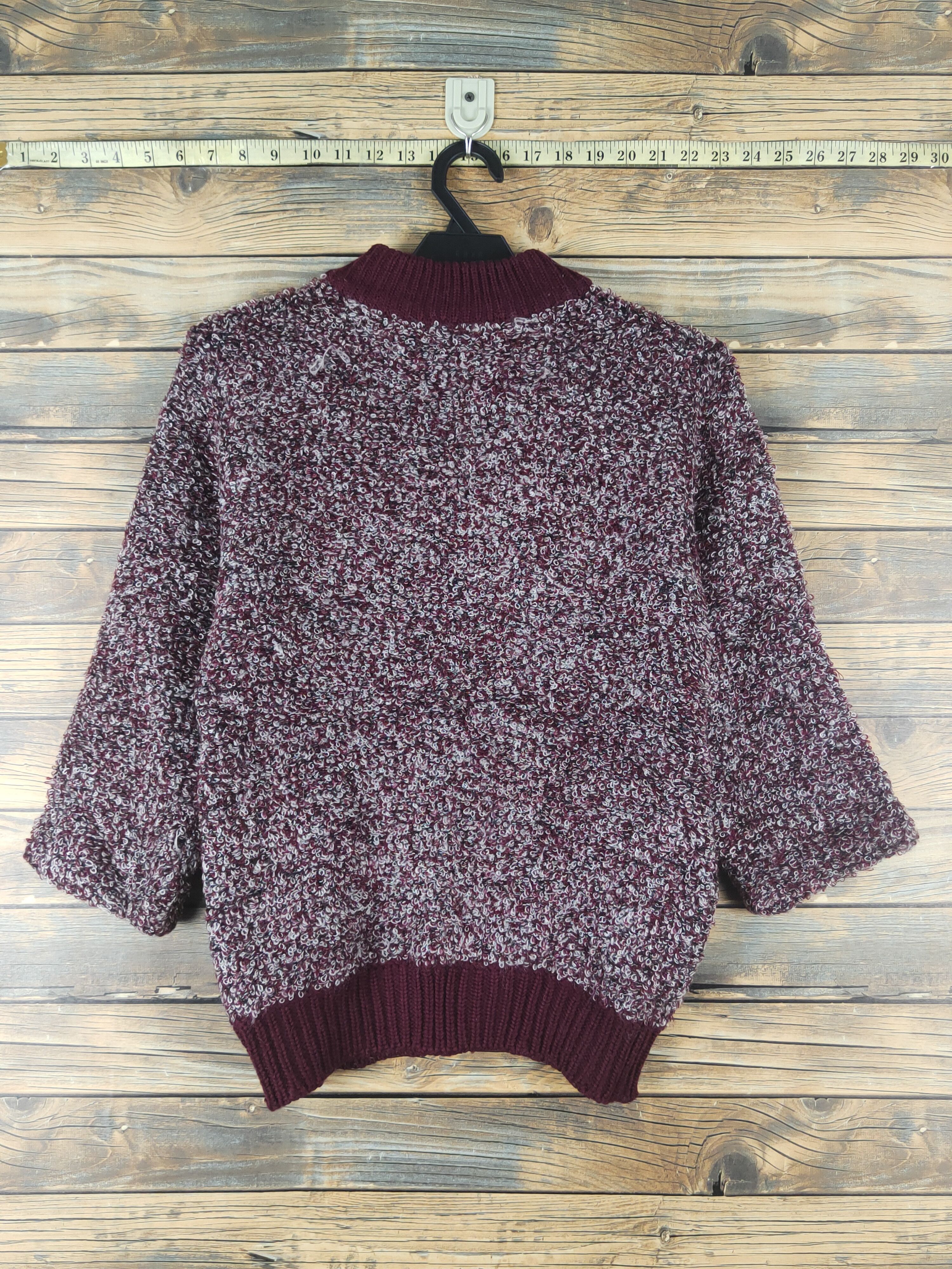 Aran Isles Knitwear × Japanese Brand × Vintage Japanese Brand Maroon Knitwear Sweaters #W1532 Size S / US 4 / IT 40 - 7 Thumbnail
