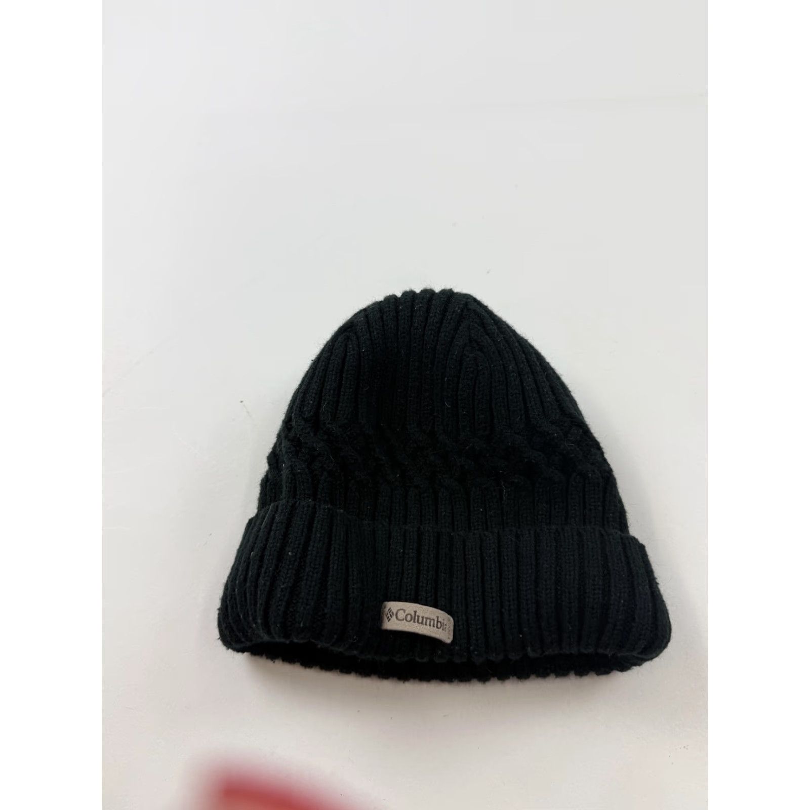Vintage Columbia Beanie Hat Unisex Adults One Size Black Knit Cuffed Lined Winter Thermal Fleece Size ONE SIZE - 2 Thumbnail