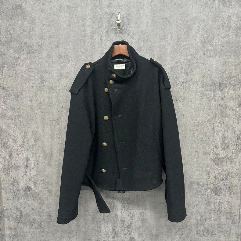 Saint Laurent Paris SAINT LAURENT Wool Button Jacket Size US XL / EU 56 / 4 - 1 Thumbnail