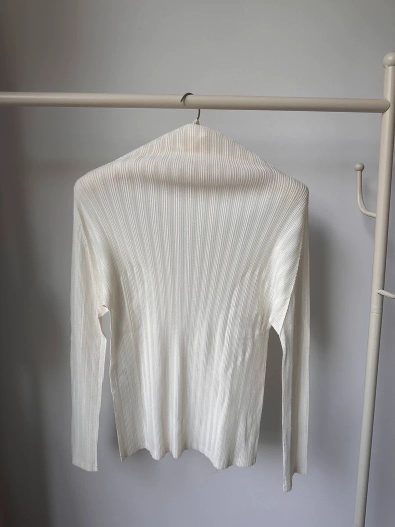 Issey Miyake Issey Miyake size:3 White pleated long-sleeved shirt Size XS / US 0-2 / IT 36-38 - 3 Thumbnail