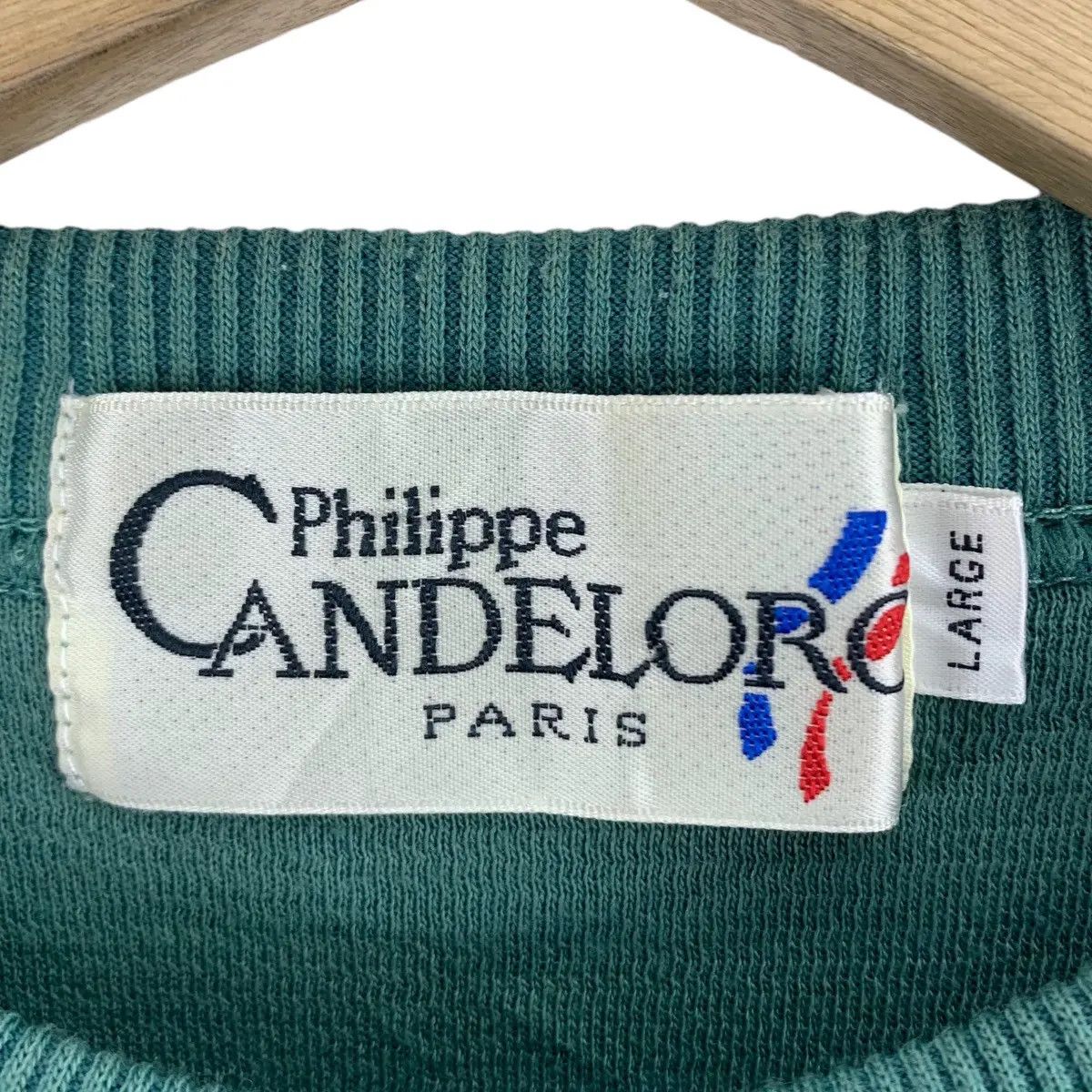 Vintage Vtg PHILIPPE CANDELORO PARIS Embroidered Olympic Sweatshirt Size L / US 10 / IT 46 - 6 Thumbnail
