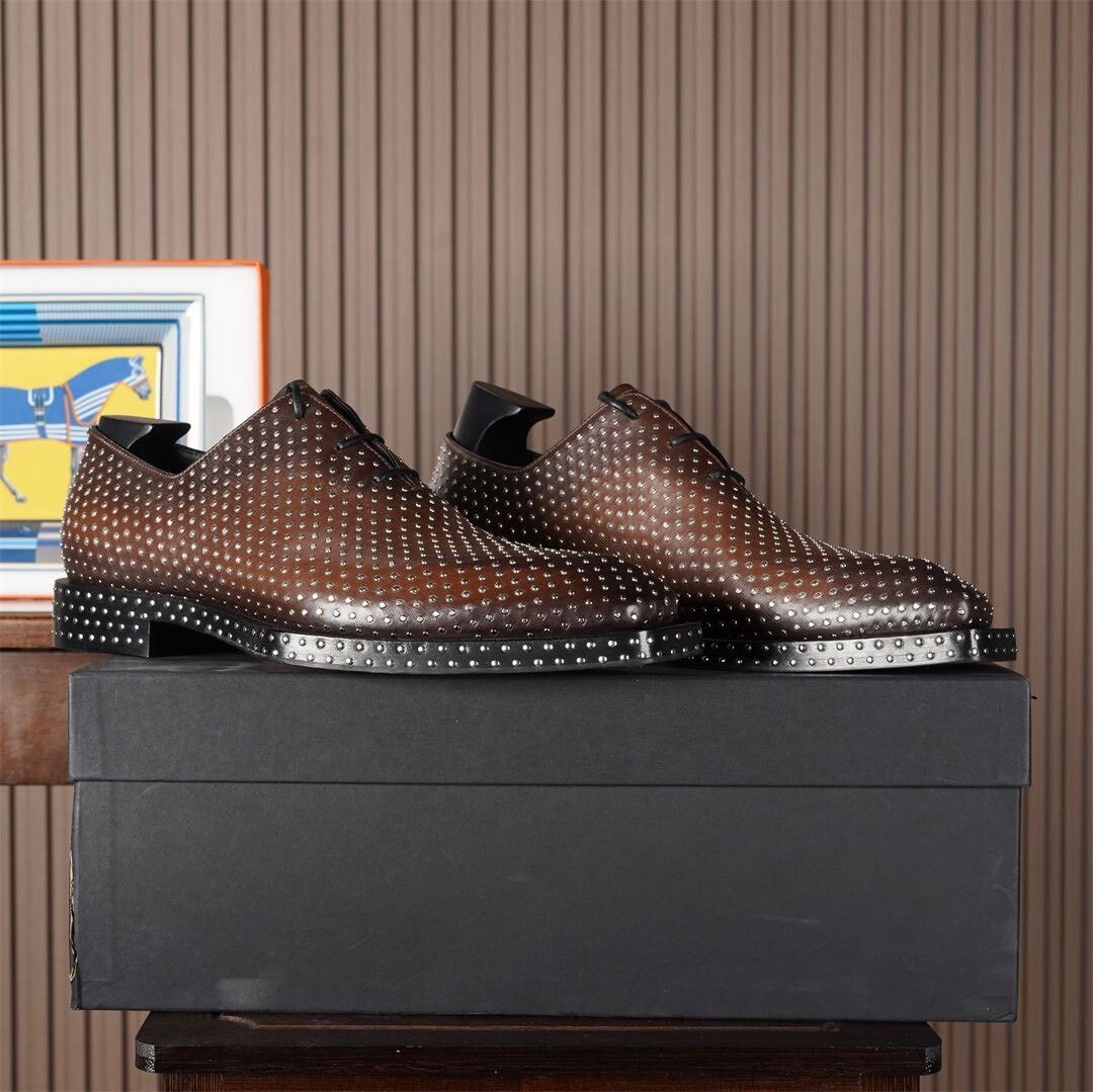 Berluti Berluti Studded Wholecut Oxford Shoes Size US 7 / EU 40 - 1 Thumbnail