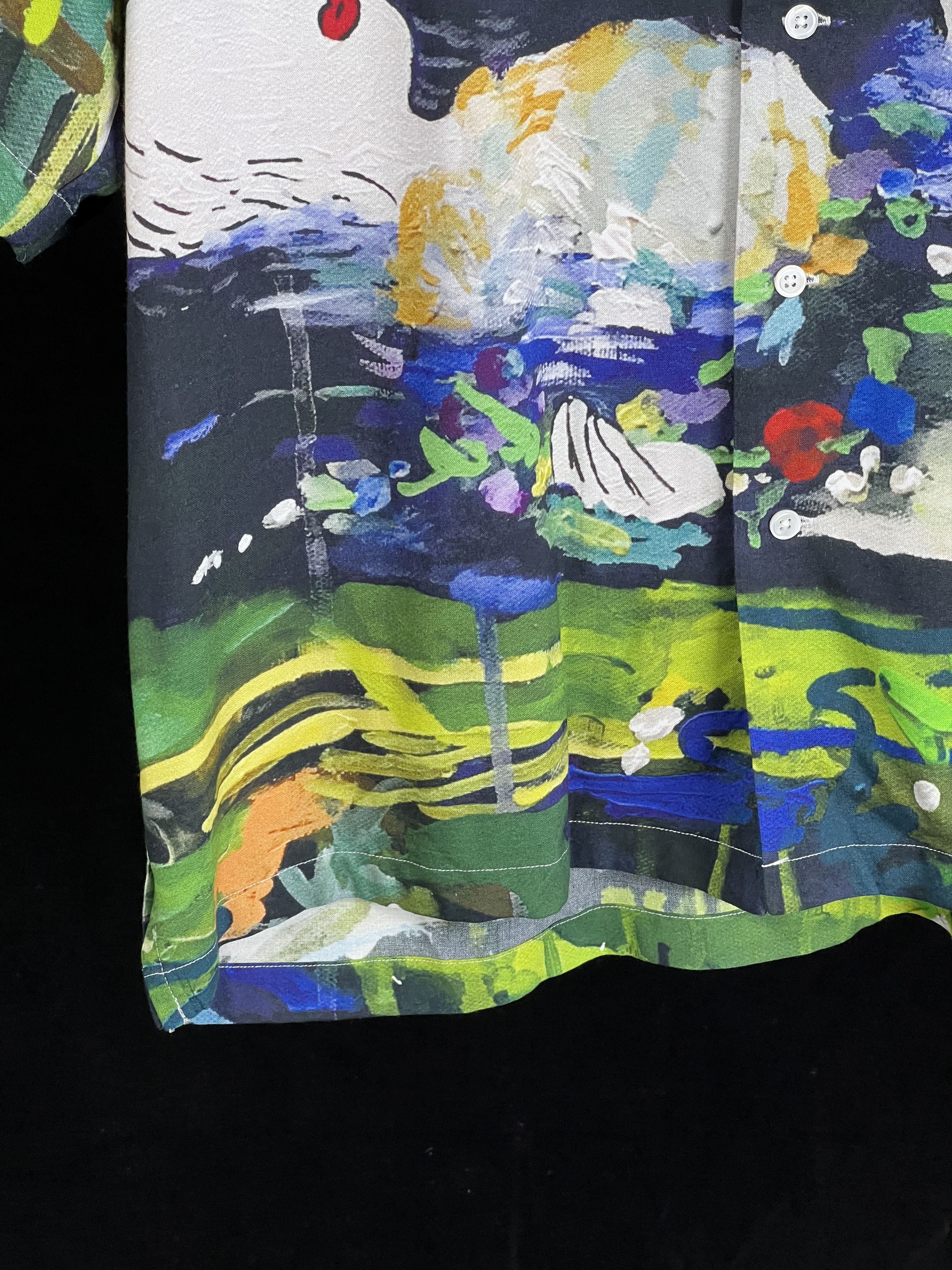 Japanese Brand UNWORN* JP Artist Painting shirt short sleeve Size US M / EU 48-50 / 2 - 5 Thumbnail