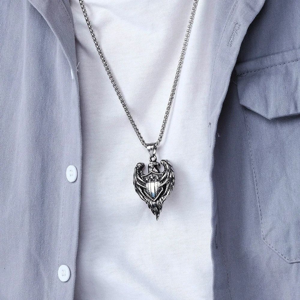 Other Double Sided Retro Army Eagle Pendant Necklace Size ONE SIZE - 4 Thumbnail