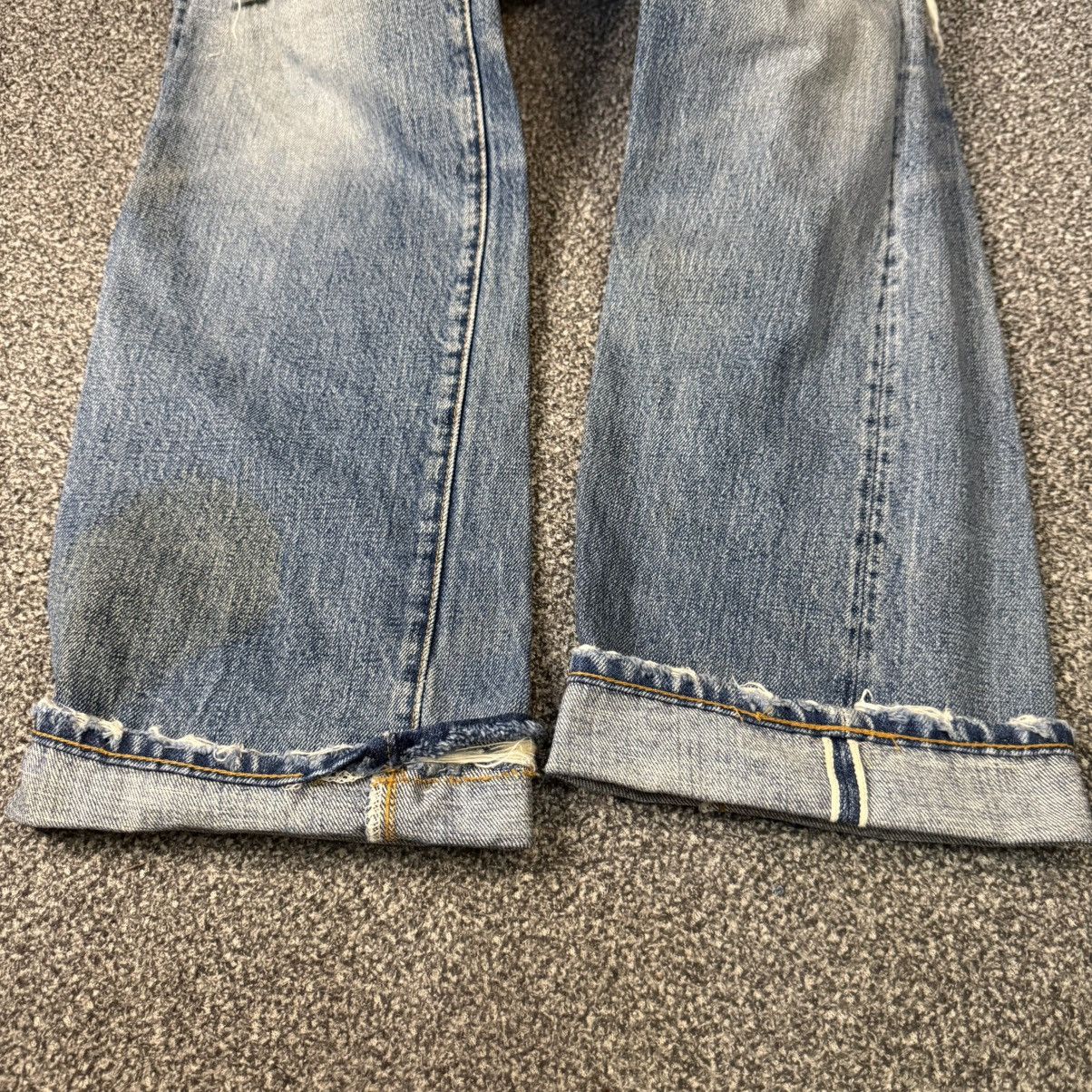 Levi's Vintage Clothing Levis E Selvedge 501 USA Distressed Aging Wash Denim W30 Size US 30 / EU 46 - 5 Thumbnail