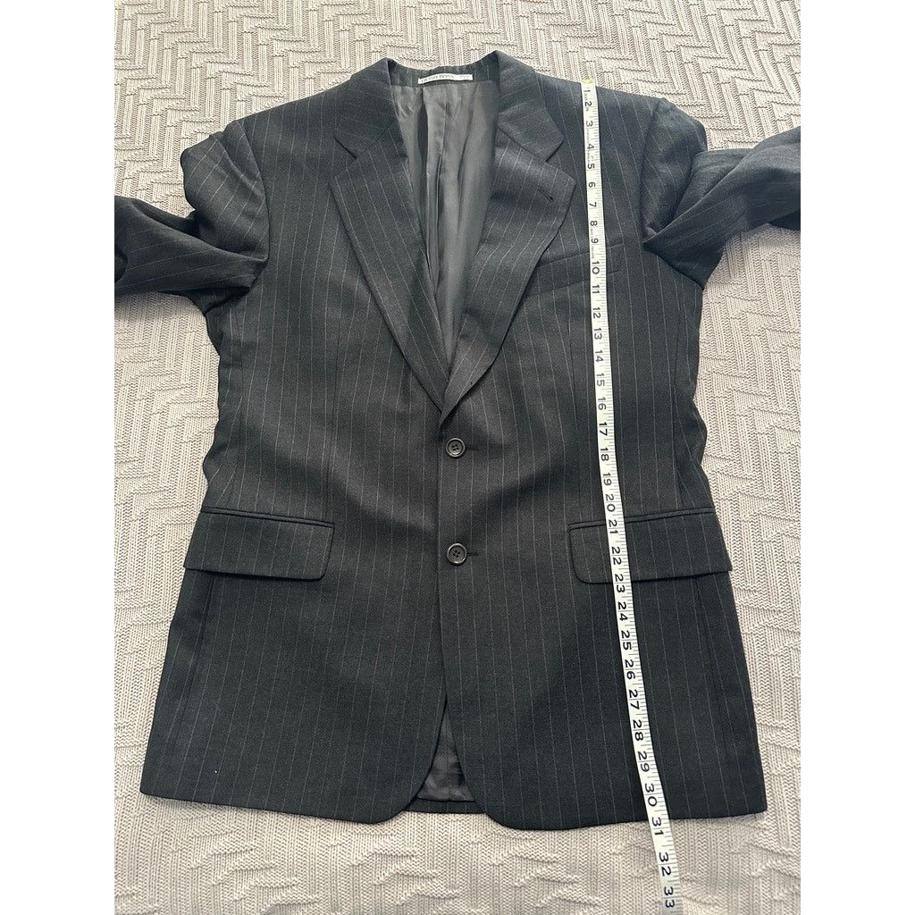 Hugo Boss Hugo Boss gray pinstripe wool two button blazer size 40R Size 40R - 7 Thumbnail
