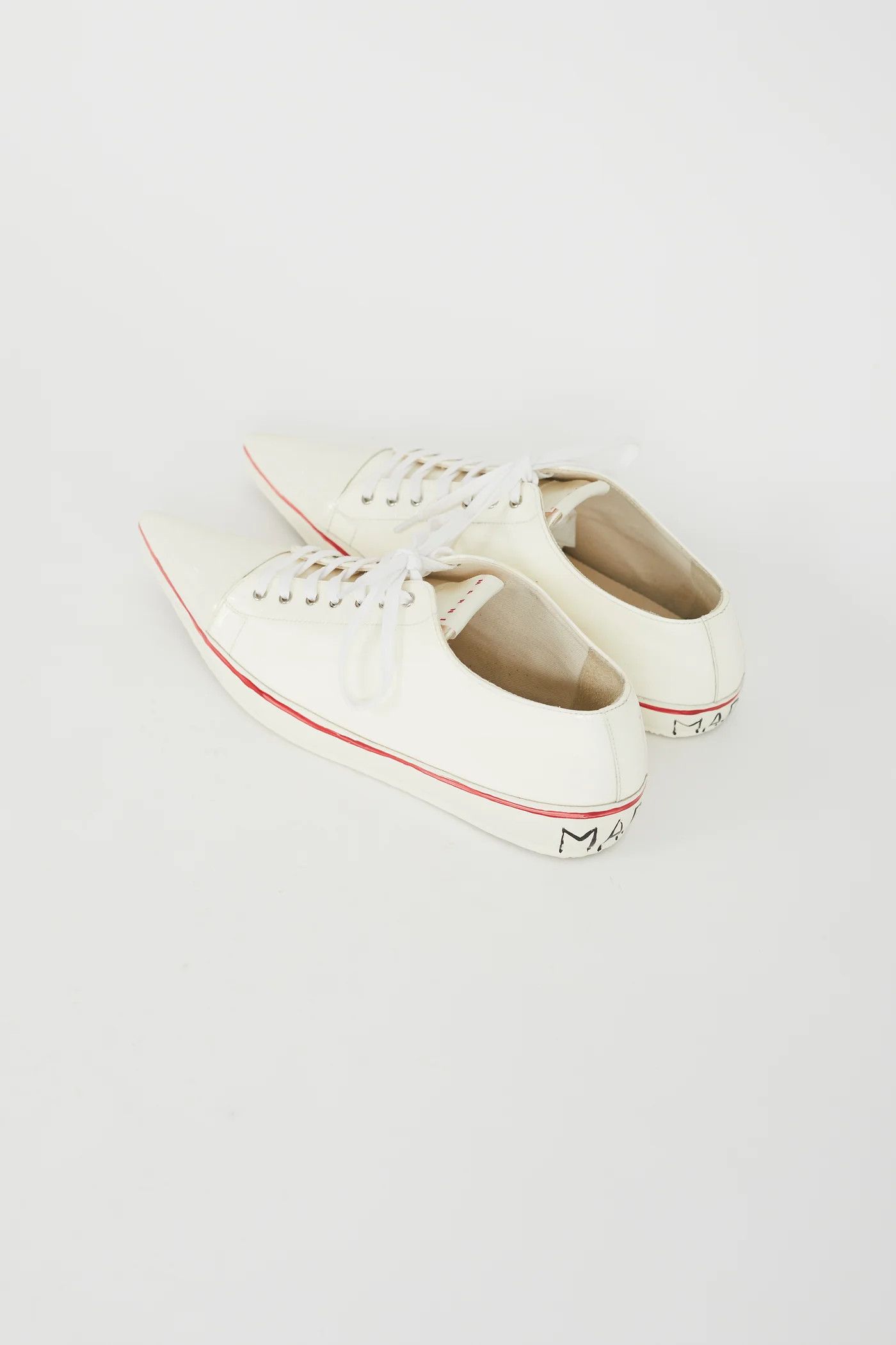 Marni o1y0225 Low-Top Sneakers in Off White/Red Size US 11 / EU 44 - 3 Thumbnail