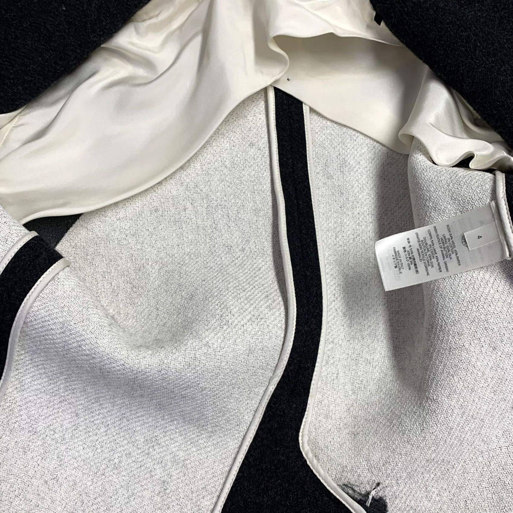 The Row THE ROW Jacket Nehru Collar Black Charcoal Wool/Paper Size 4 Adult Women Italy Size S / US 4 / IT 40 - 6 Thumbnail