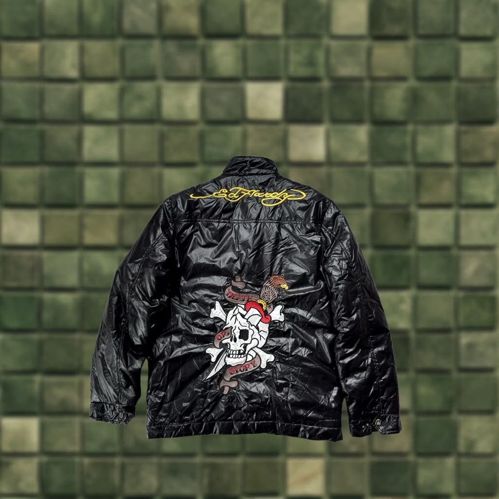 Ed Hardy VINTAGE Ed Hardy By Christian Audigier Big Logo Black Nylon Coat Jacket M Men Vintage Logo Windbreaker 90s Punk Skull US Mens Size US M / EU 48-50 / 2 - 1 Thumbnail