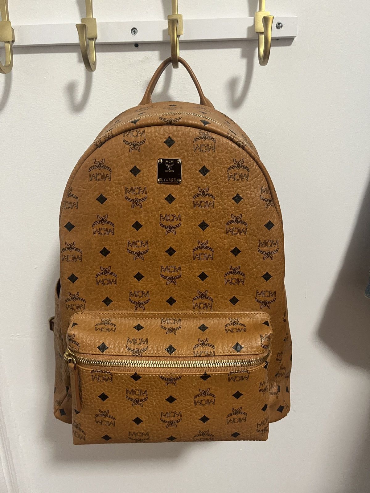 MCM Mcm Cognac Stark Backpack Size ONE SIZE - 1 Thumbnail