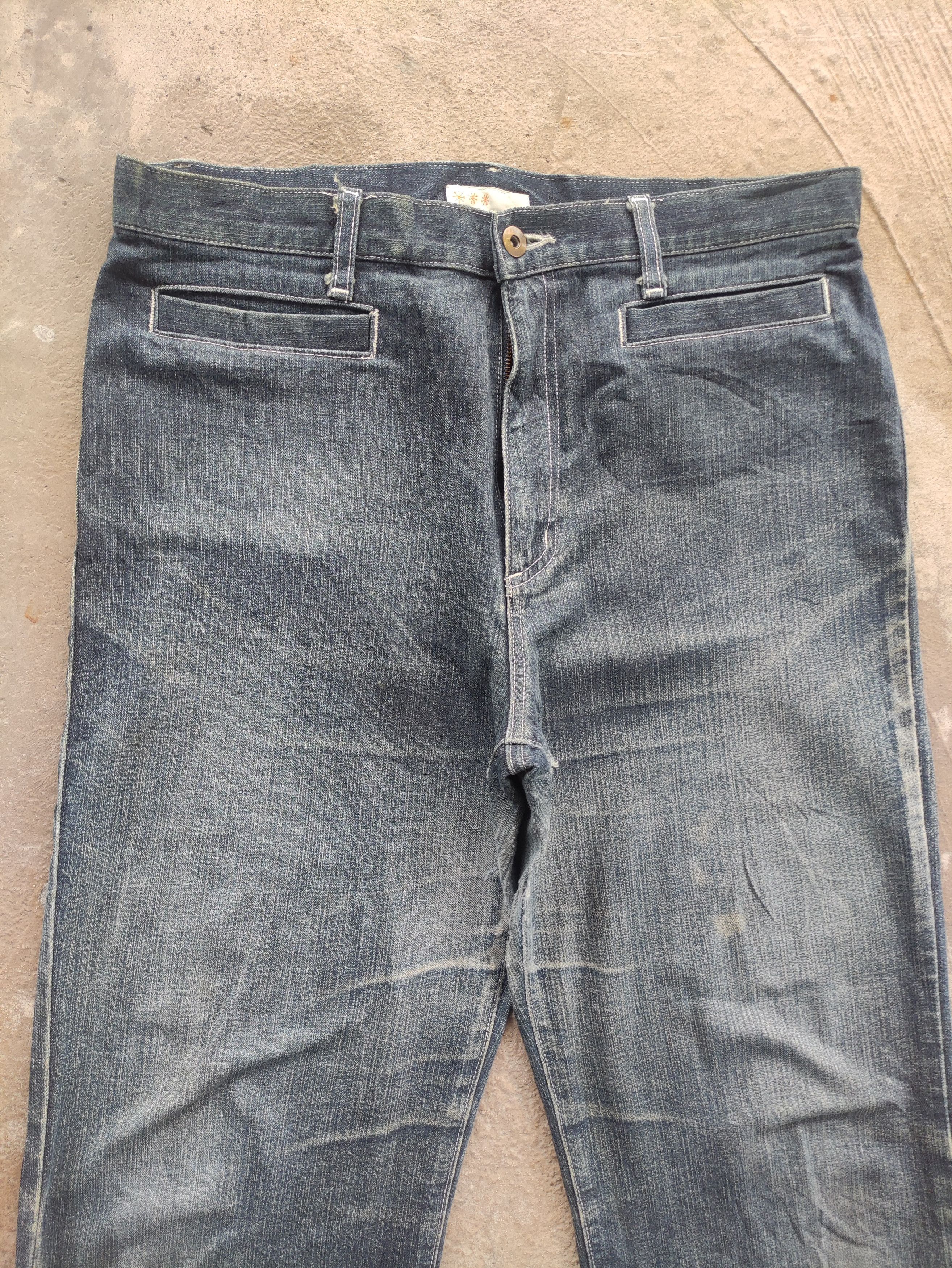 Japanese Brand Vintage Japanese Jean Distressed Faded Denim Size US 33 - 3 Thumbnail