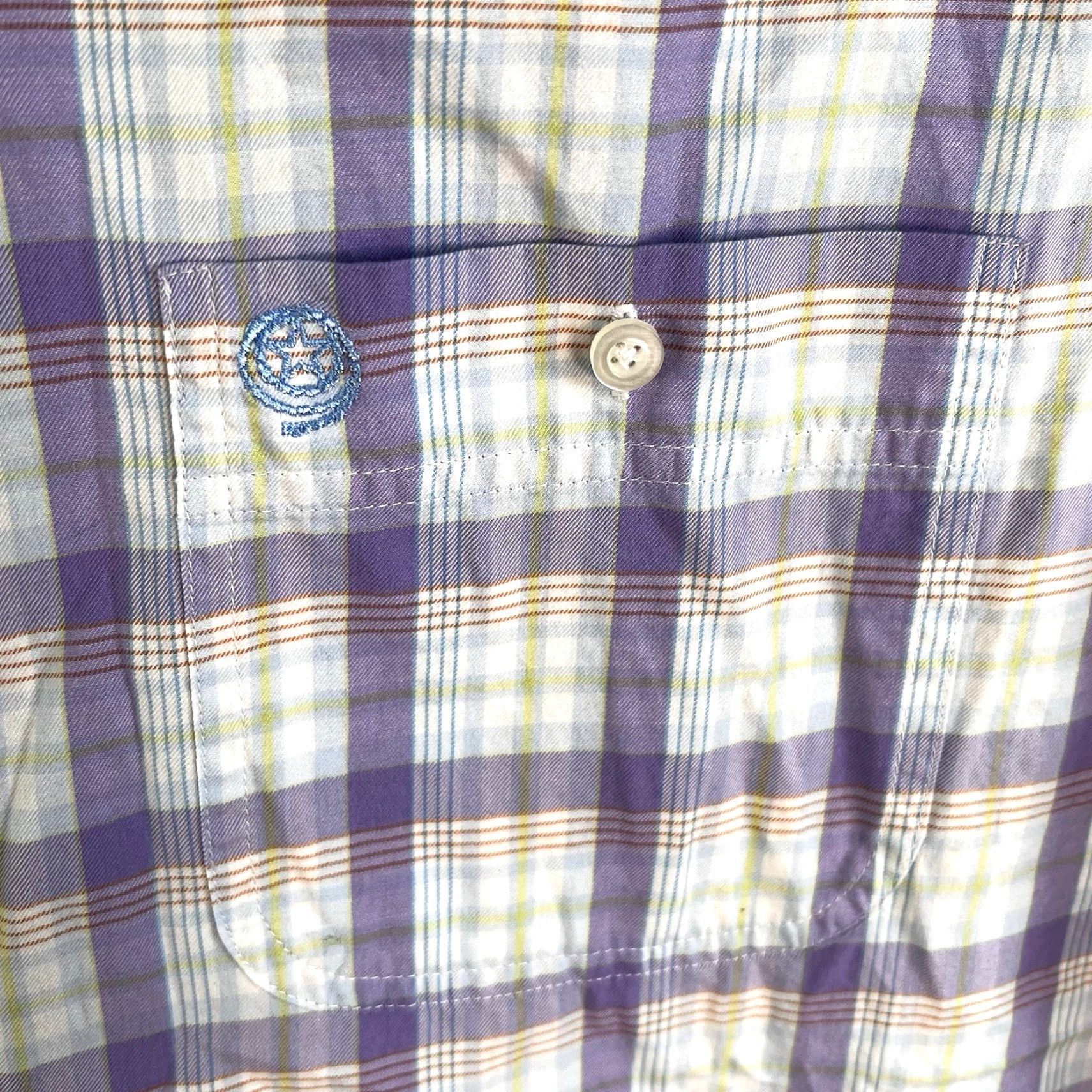 Wrangler VINTAGE Wrangler George Strait Cowboy Cut Button-Up Plaid Shirt Adult Large Purple Casual Workwear Mens Size US L / EU 52-54 / 3 - 3 Thumbnail
