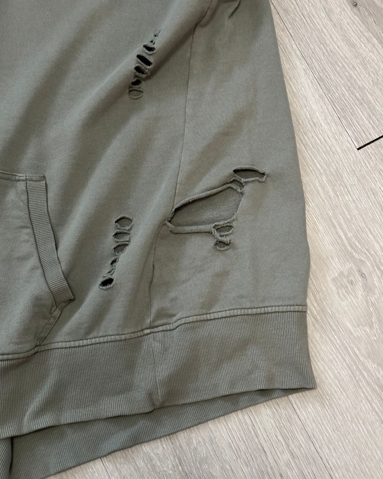 Other Alcott Distressed Holes Green Streetwear Hoodie - Size XL Size US XL / EU 56 / 4 - 4 Thumbnail