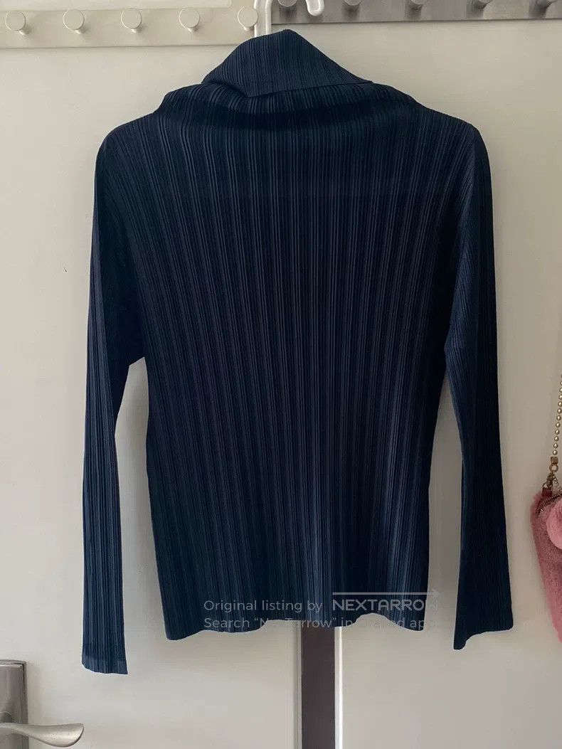 Issey Miyake Issey Miyake Turtleneck Ribbed Long-Sleeve Top Size L / US 10 / IT 46 - 1 Thumbnail