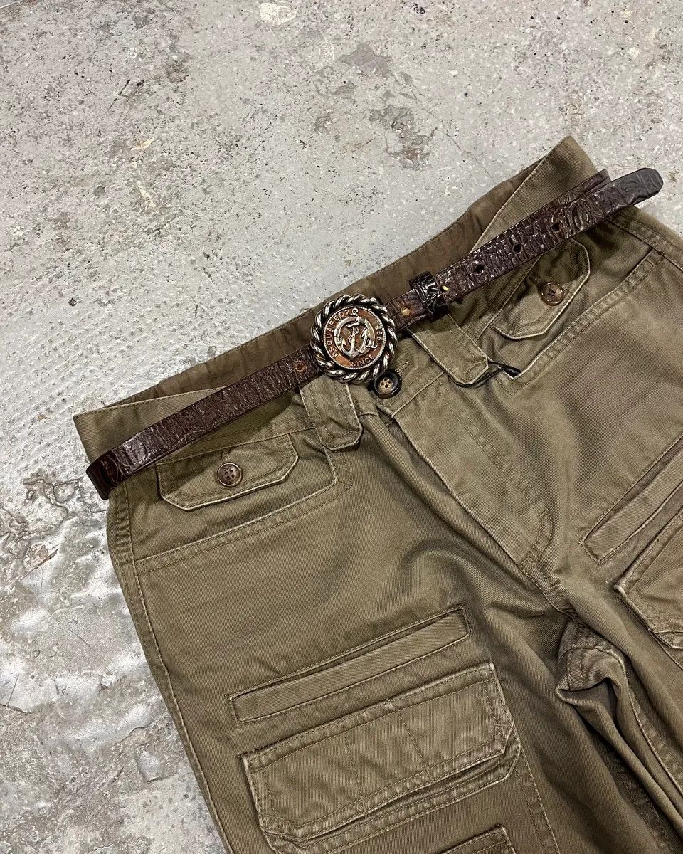 Designer × Dsquared2 × Vintage DSquared2 Naval Round Buckle Leather Belt Size ONE SIZE - 1 Thumbnail