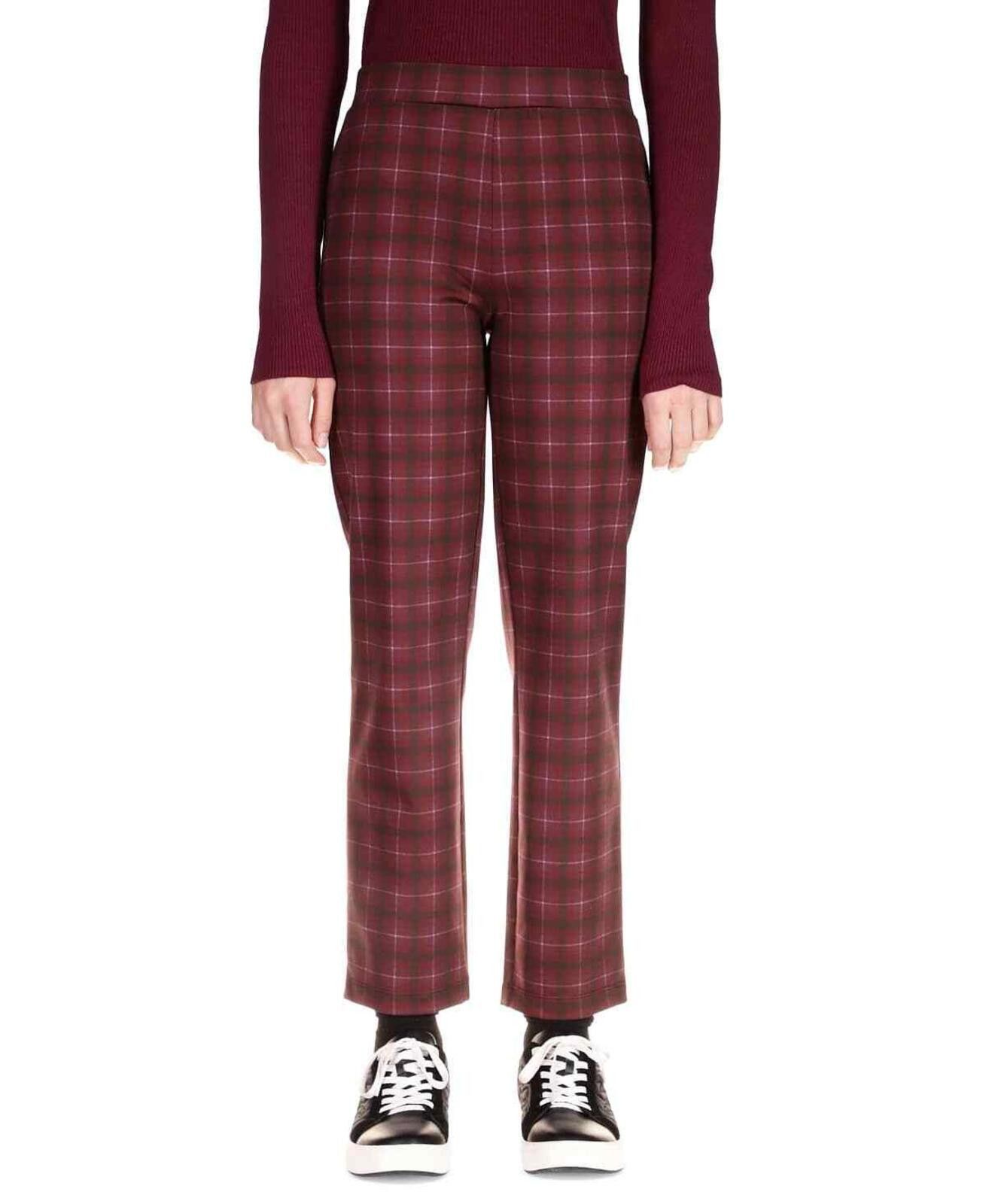 Sanctuary Sanctuary Purple Carnaby Cotton Plaid Kick Crop Pants S Size 28" / US 6 / IT 42 - 1 Thumbnail