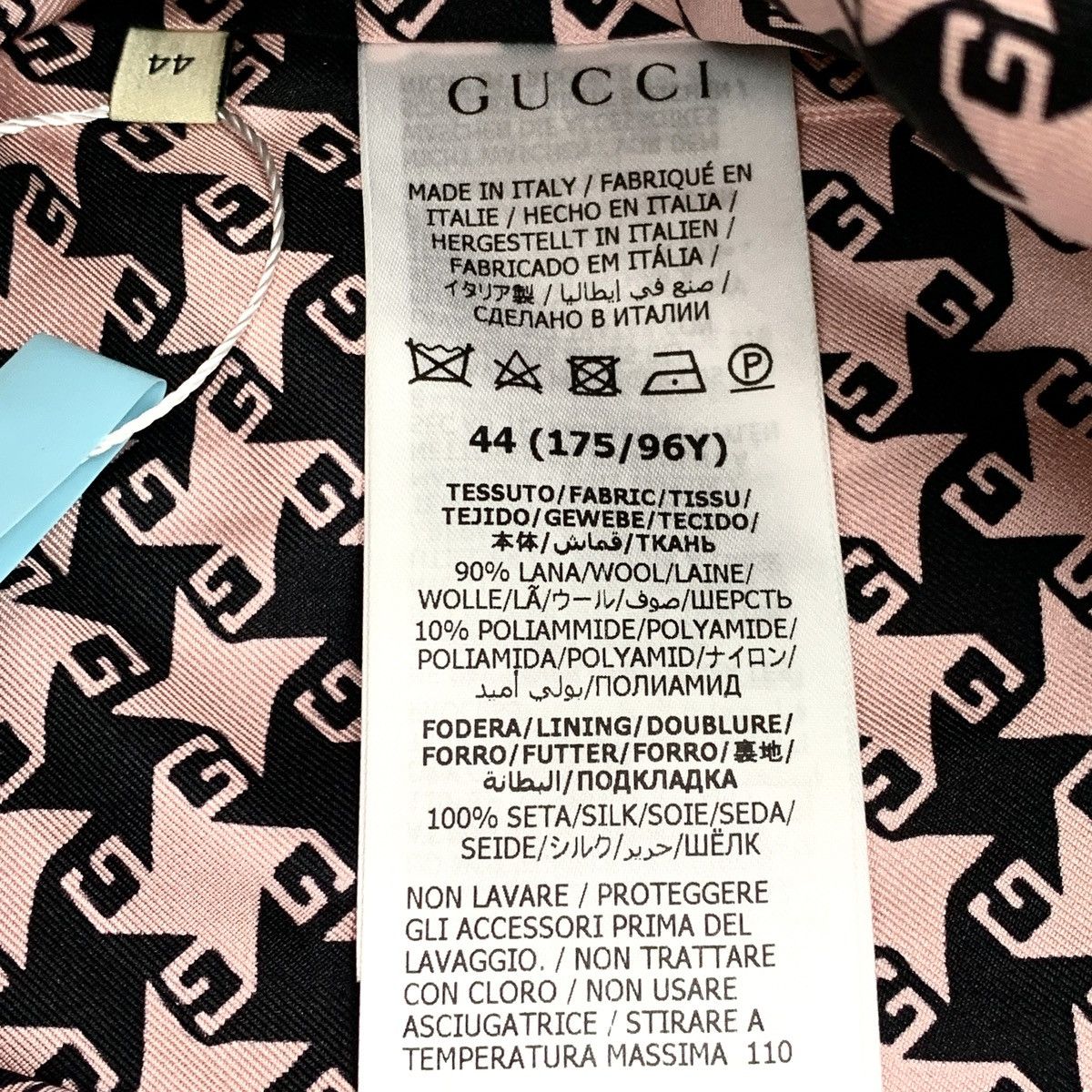 Gucci Gucci Pink Wool Chambray Lapel Single Breasted Jacket Size L / US 10 / IT 46 - 6 Thumbnail