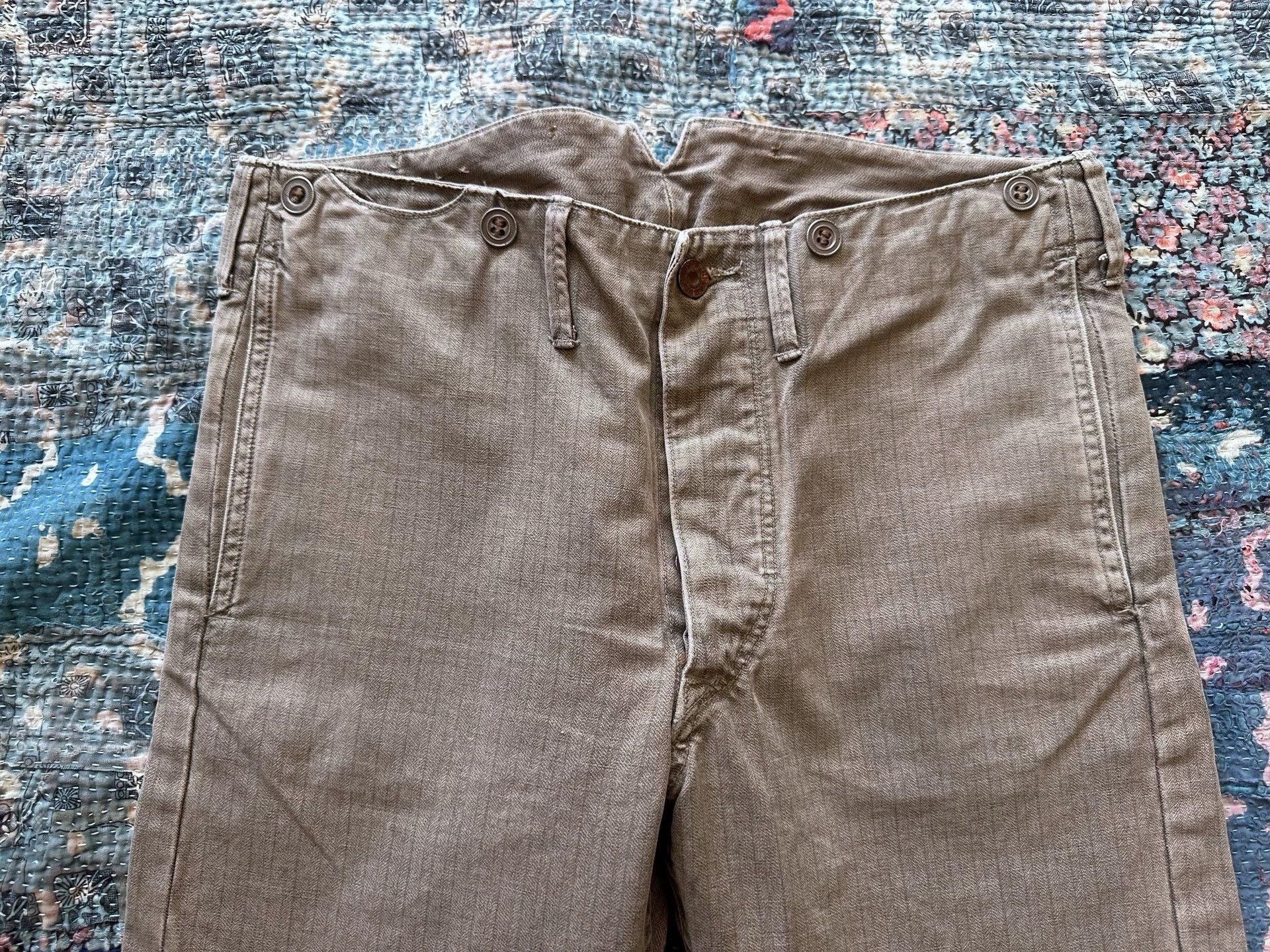 RRL Ralph Lauren RRL Distressed Striped Light Pants 31W 32L Size US 31 - 3 Thumbnail