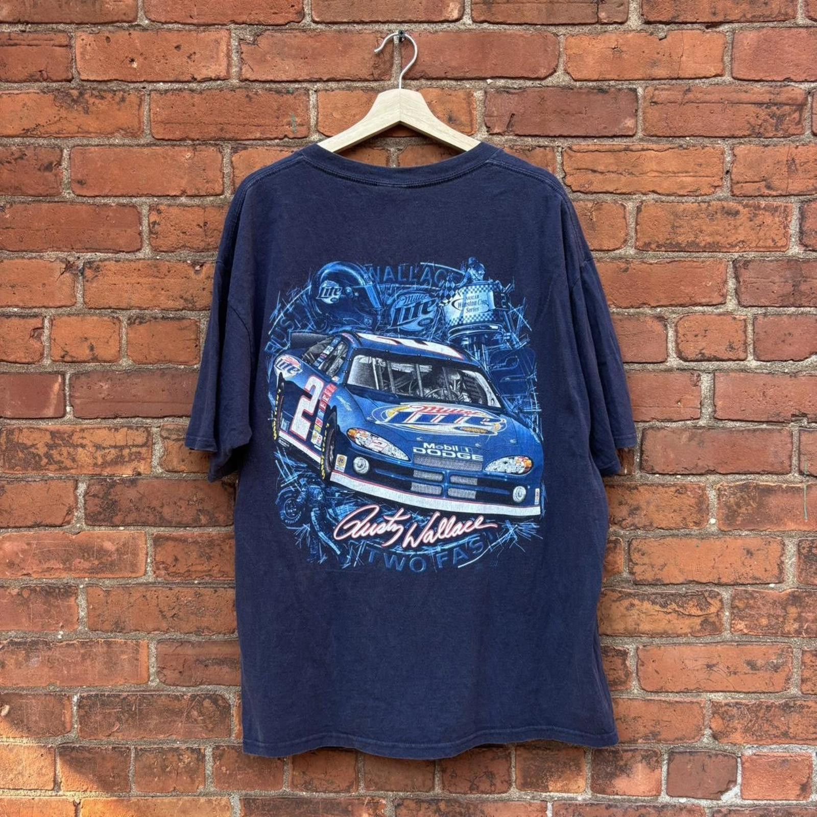 Chase Authentics vintage rusty Wallace chase authentic t shirt 00s XL Size US XL / EU 56 / 4 - 3 Thumbnail