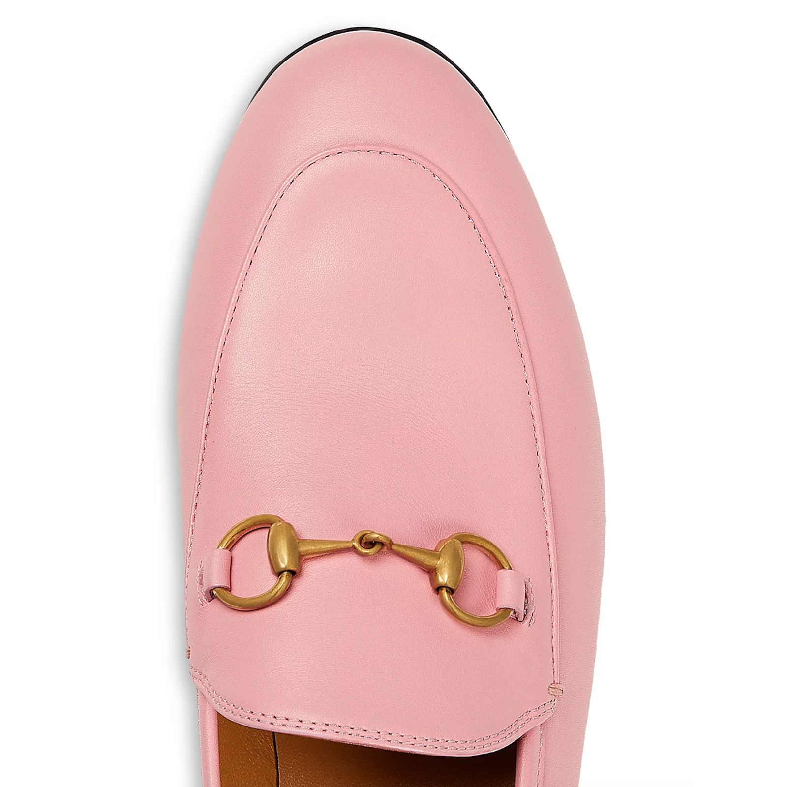 Gucci Gucci Jordaan Butterfly Pink Leather Gold Horsebit Mule Size US 7.5 / IT 37.5 - 13 Thumbnail