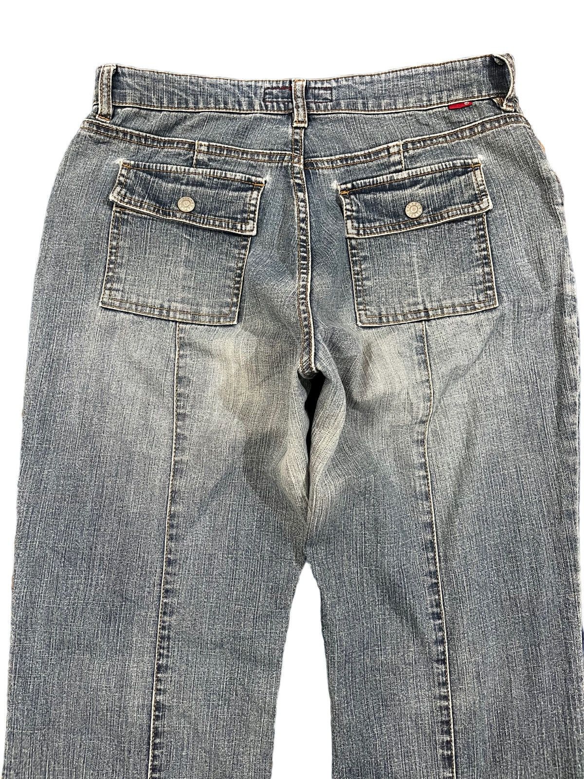 Fashion Victim Vintage Flash Cargo Punk Flare Soft Denim Size US 29 - 6 Thumbnail