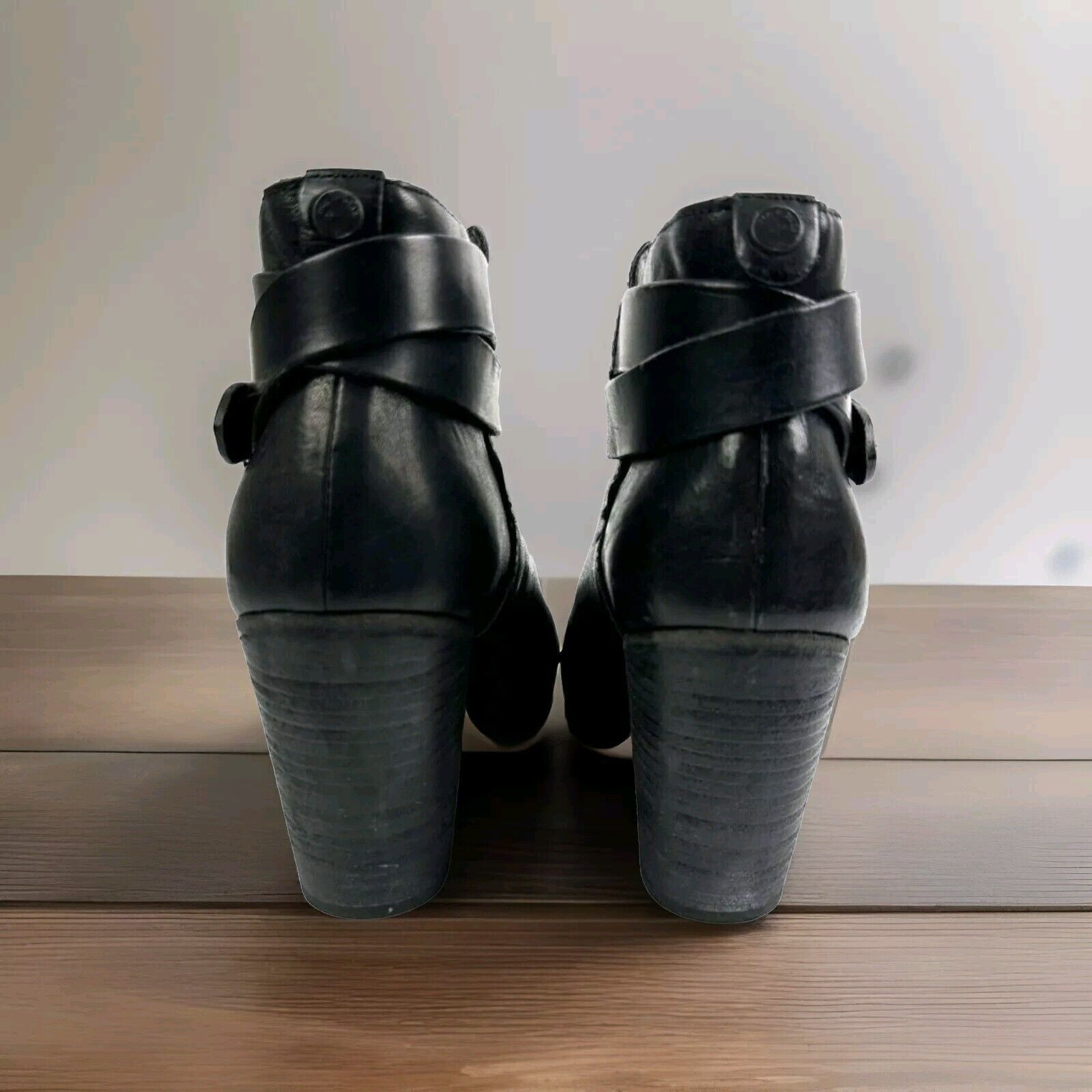 Rag & Bone Rag & Bone Size Harrow Ankle Booties Black Strap,Block Heel Size US 8.5 / IT 38.5 - 5 Thumbnail