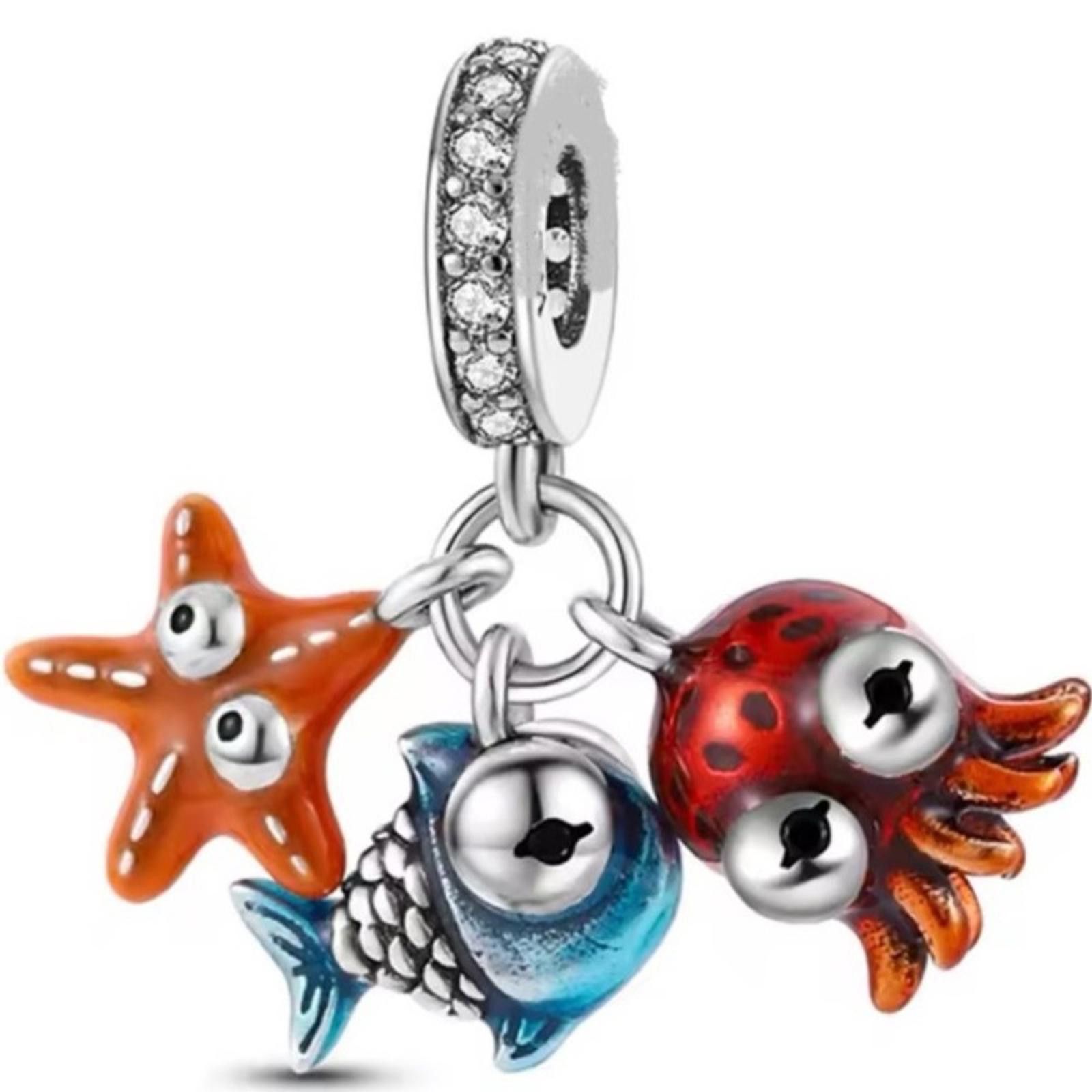 Other NWOT Colorful Ocean Friends Dangle Charm Sterling Silver 925 Size ONE SIZE - 1 Thumbnail