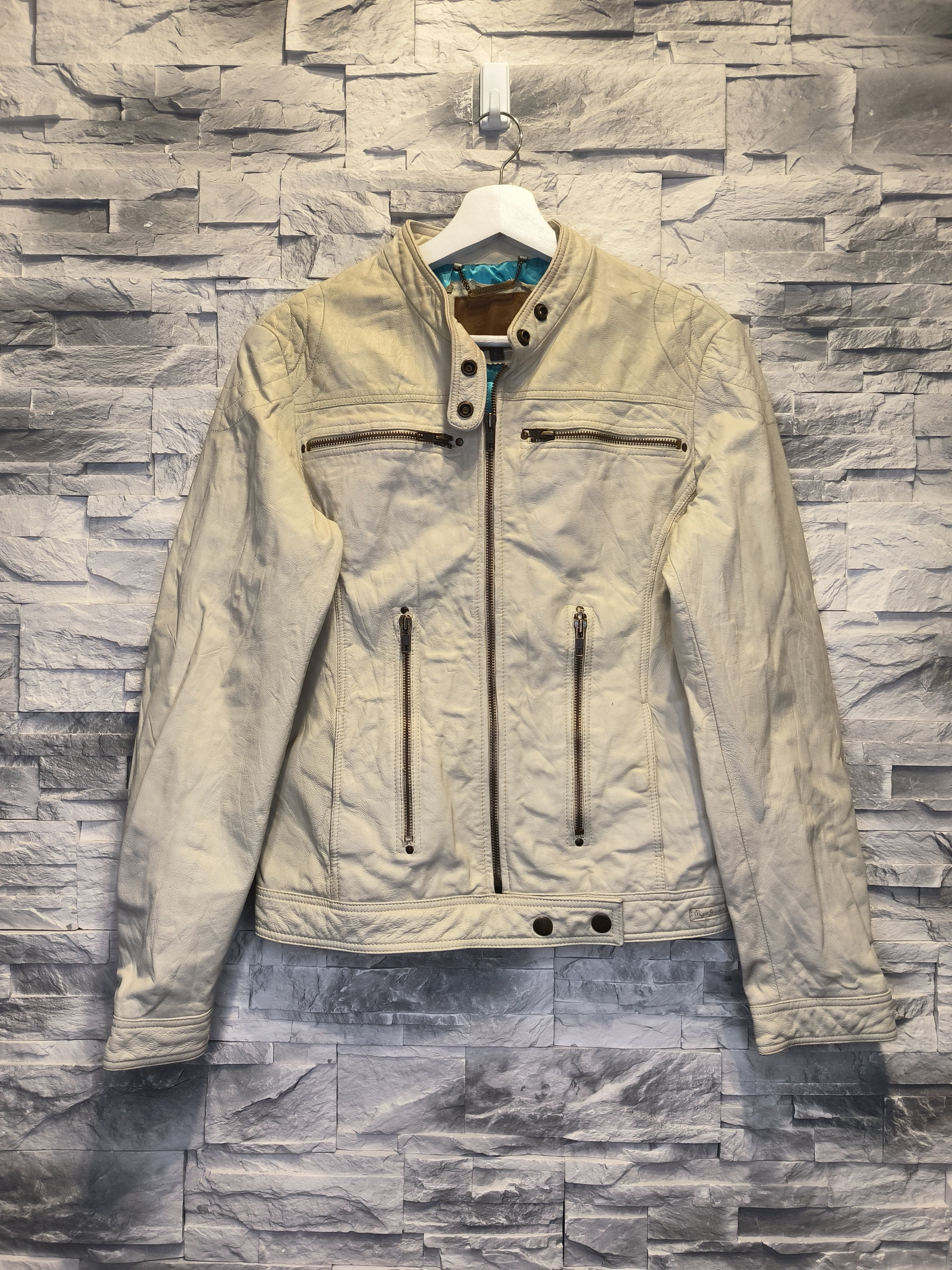 Pepe Jeans × Vintage Vintage Pepe Jeans Leather Jacket Size L / US 10 / IT 46 - 1 Thumbnail