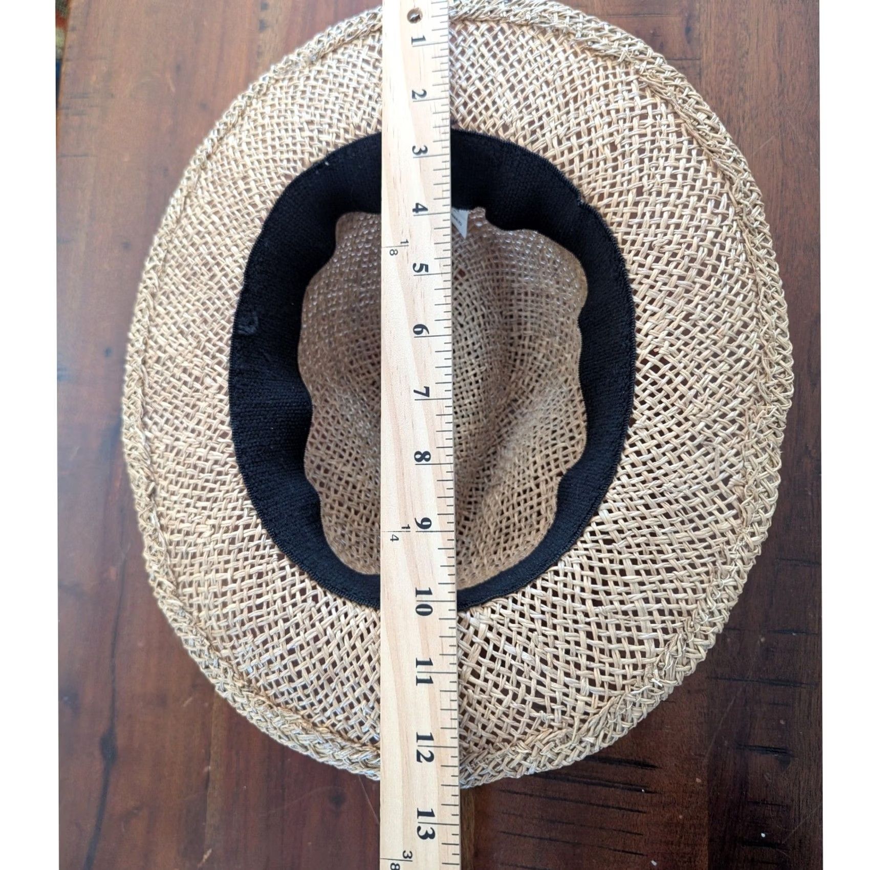 Vintage Tan Woven Straw Fedora Sun Hat Tiger Print Ribbon Band Wide Brim Beach Sz S/M Fedora Women One Size Beige Animal Print Summer Travel Casual Womens Size ONE SIZE - 7 Thumbnail