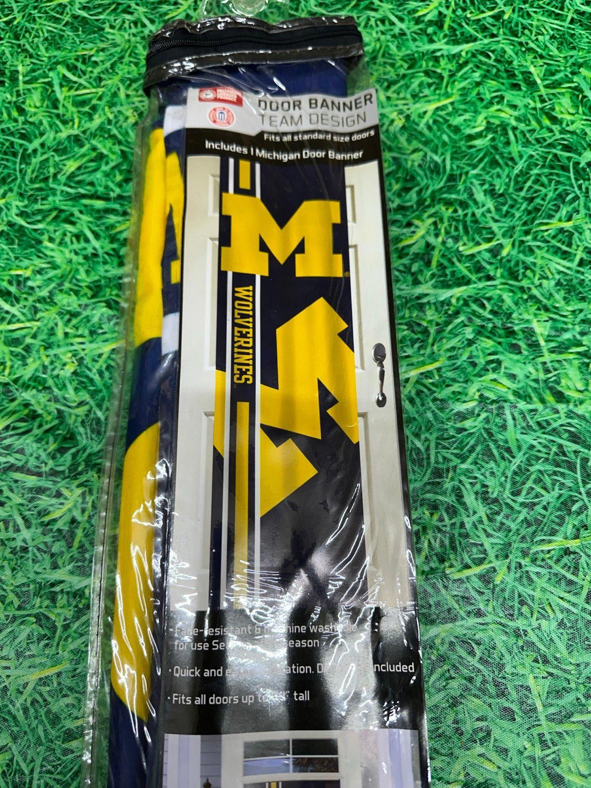 NCAA Michigan Wolverines Door Banner NCAA Size ONE SIZE - 3 Thumbnail